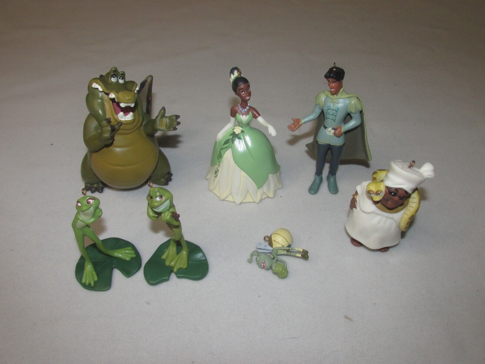 Disney Princess and the Frog Ornaments * Tiana Naveen Louis Ray Odie Frogs