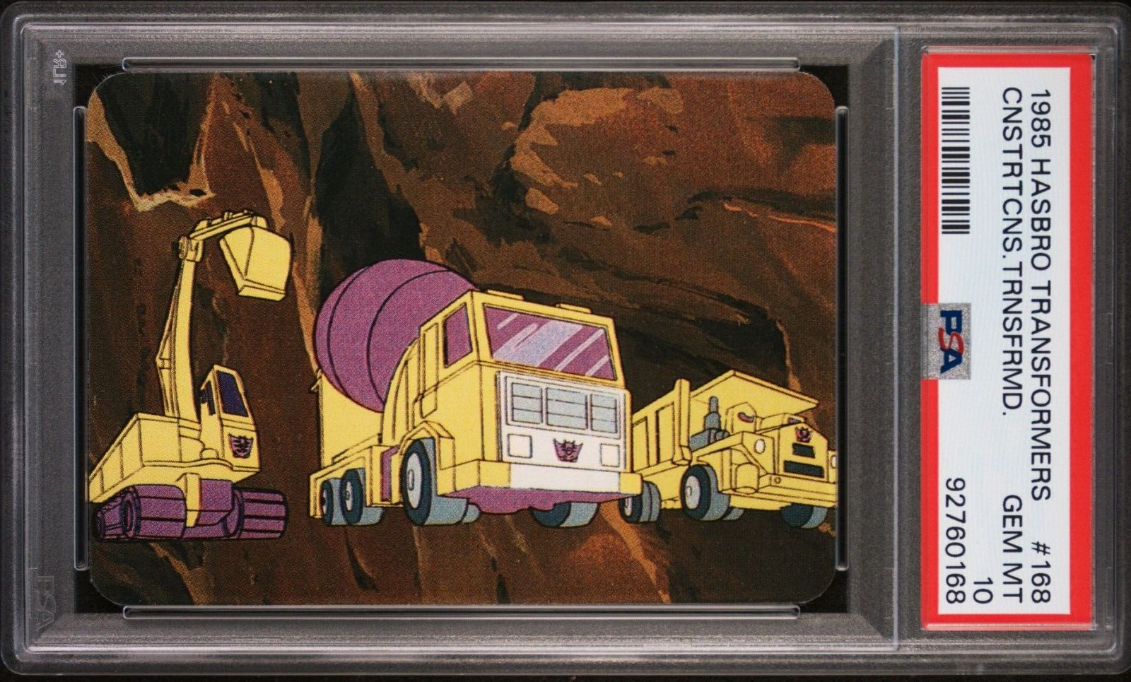 1985 Hasbro Transformers #168 Constructicons Transformed PSA 10