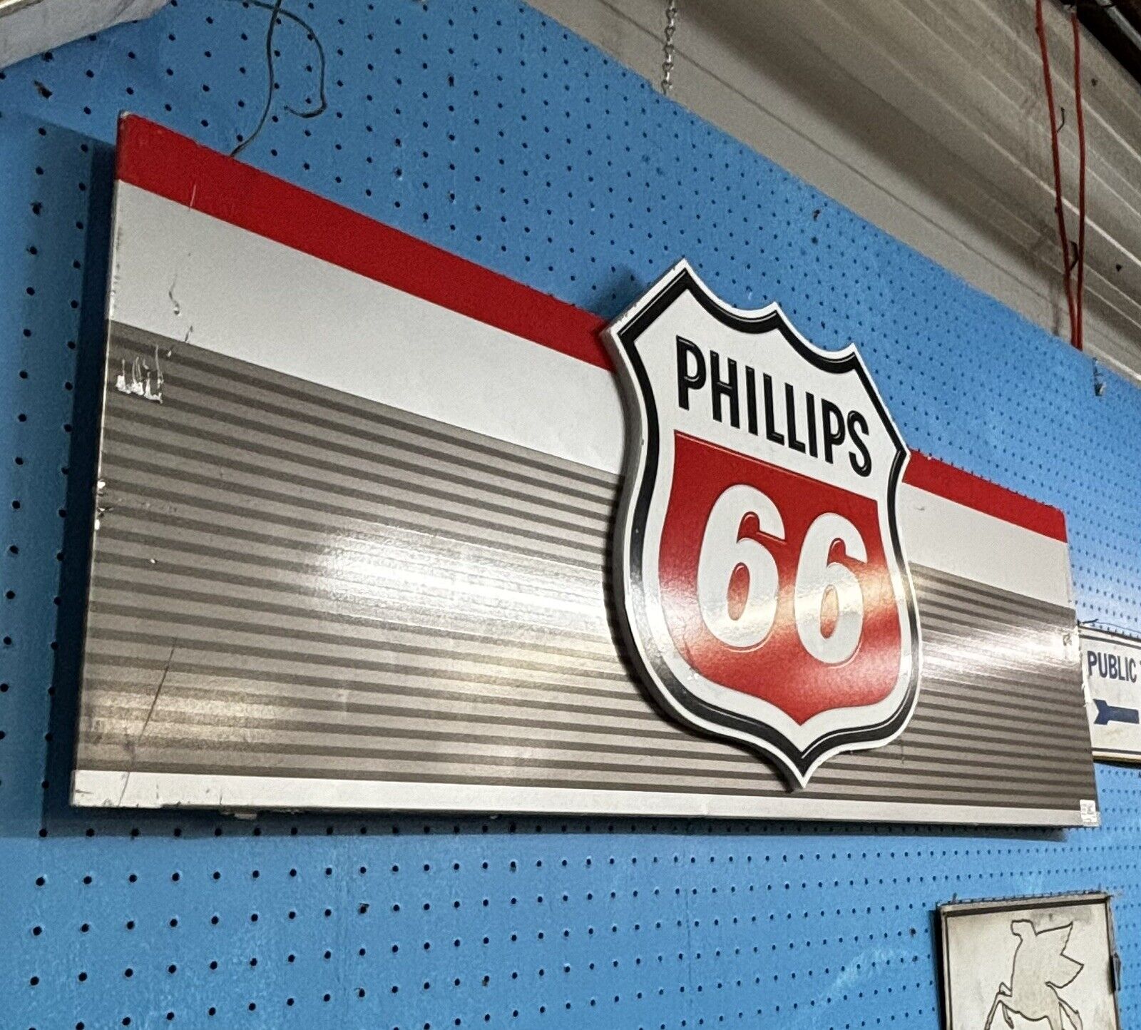 Phillips 66 Gas Station Sign | Metal Pump Canopy Panel | Original Vintage