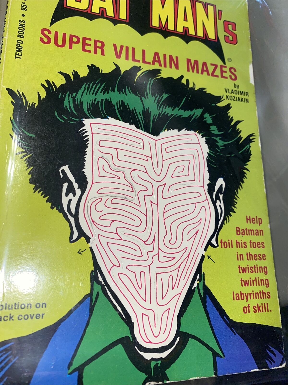 BATMAN'S SUPER JOKER VILLAIN MAZES, TEMPO BOOKS, KOZIAKIN, DC, Used 1978