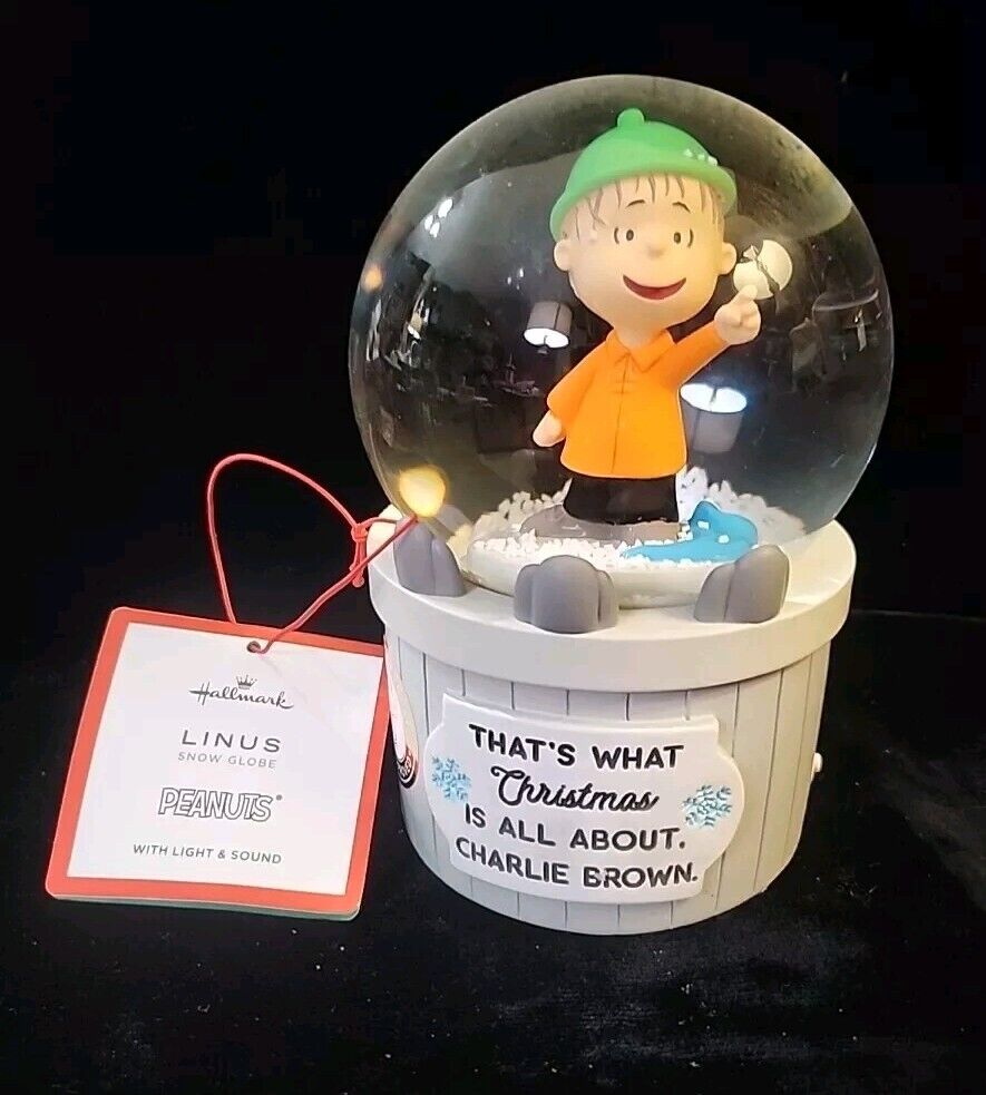 Hallmark Linus Snow Globe That's What Christmas Is All About Charlie Brown