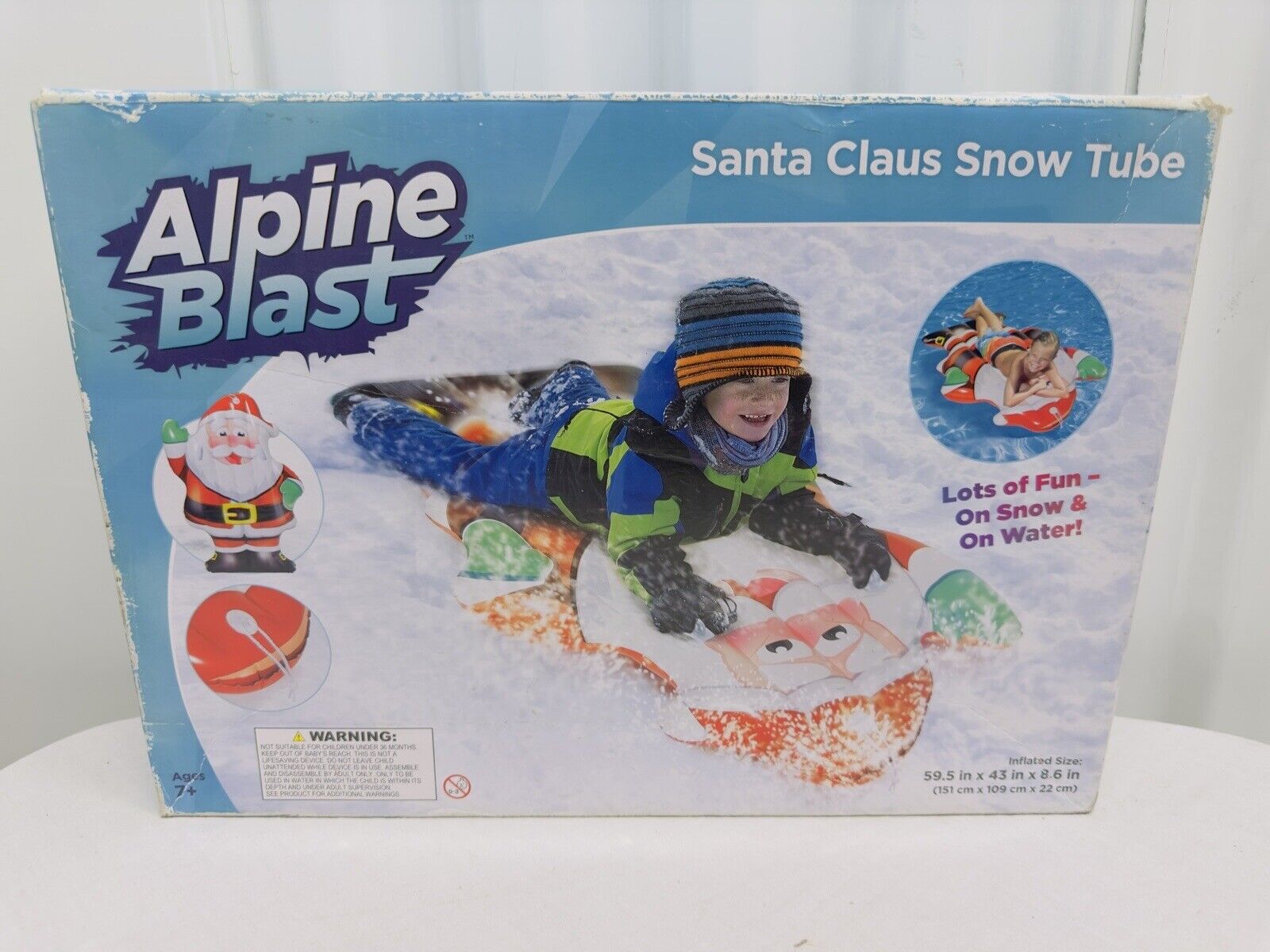 ALPINE BLAST SANTA CLAUS SNOW/WATER FUN TUBE - NEW UNOPENED BOX