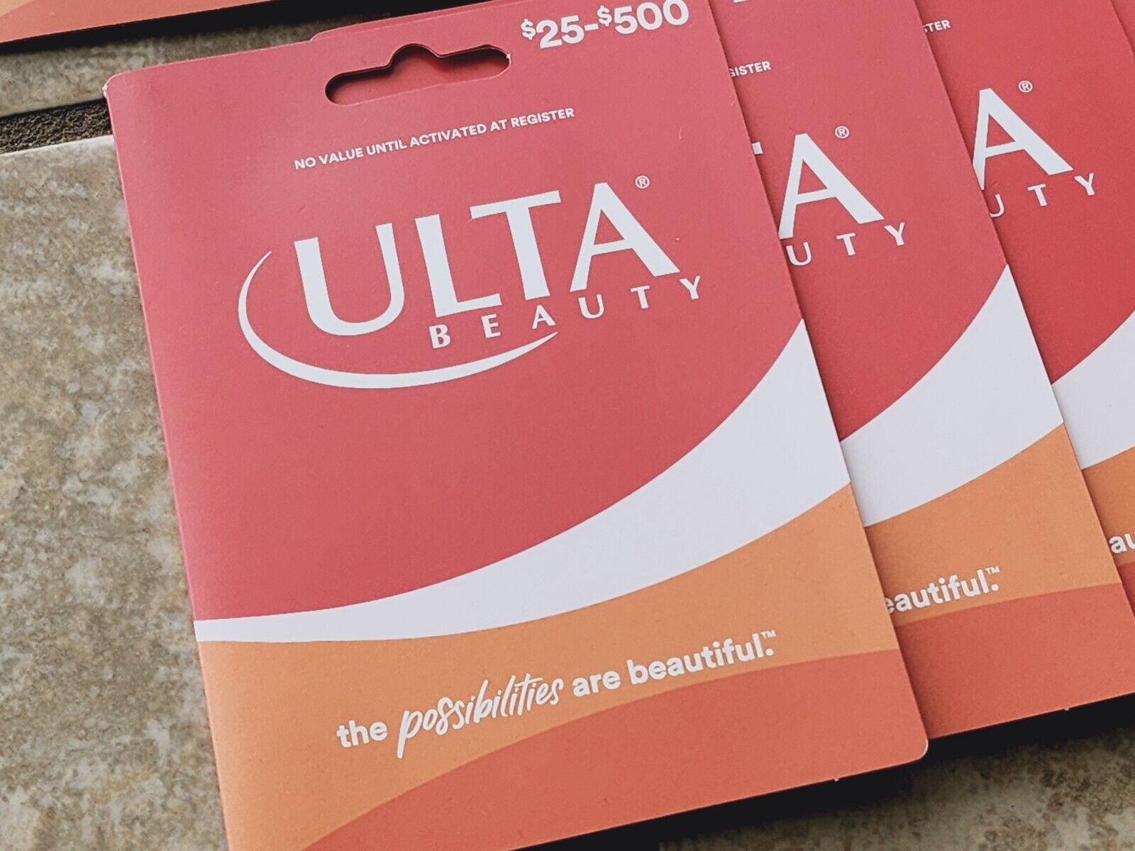 NOT ACTIVATED/NO BALANCE Ulta beauty $25-$500 physical gift card lot of 10