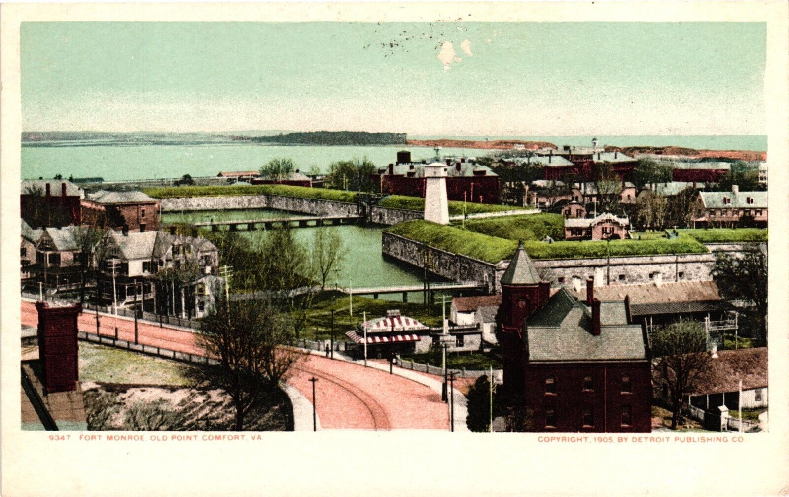 Fort Monroe Old Point Comfort Virginia Vintage Postcard C1901 Un-Posted