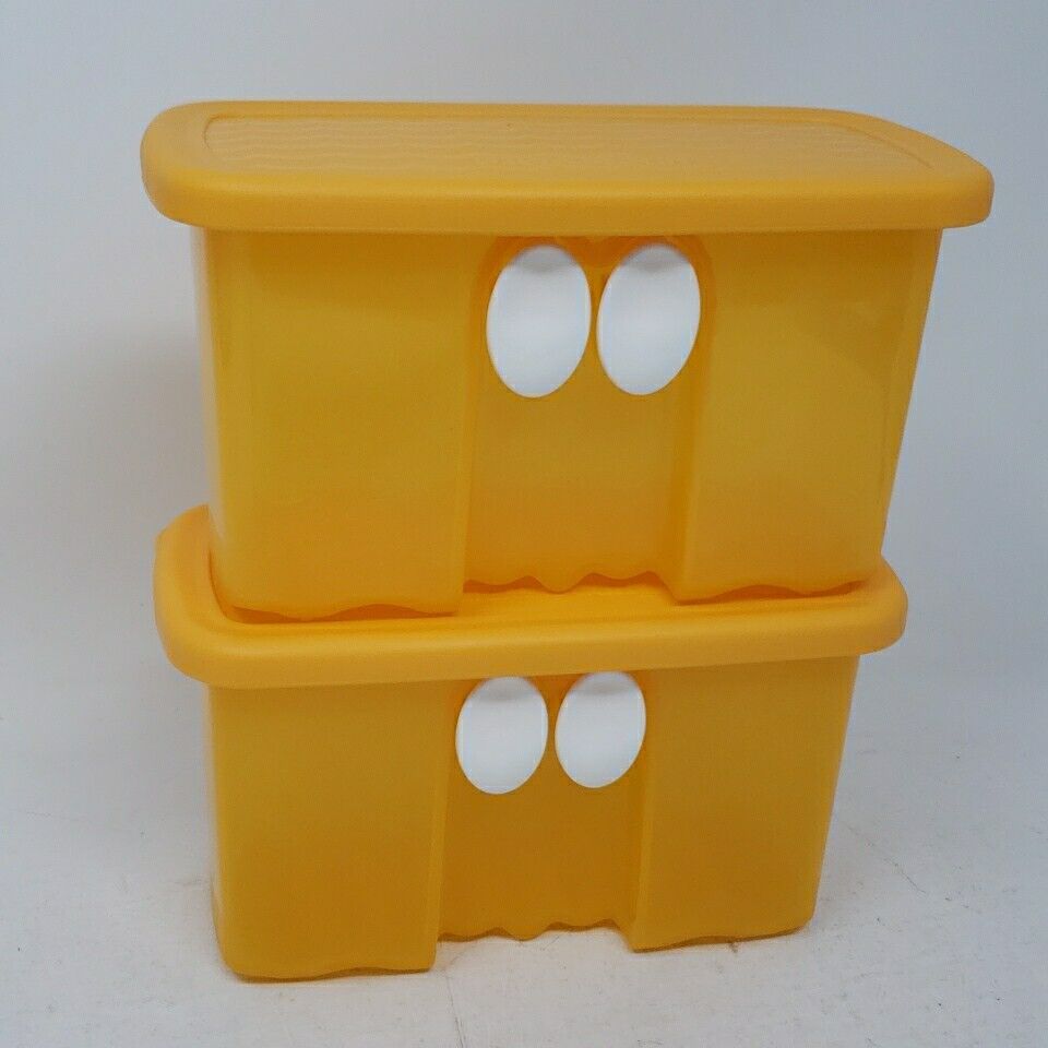 2 Tupperware Orange Fridgesmart 1.5 Cup Rectangular Vented Container 4735A