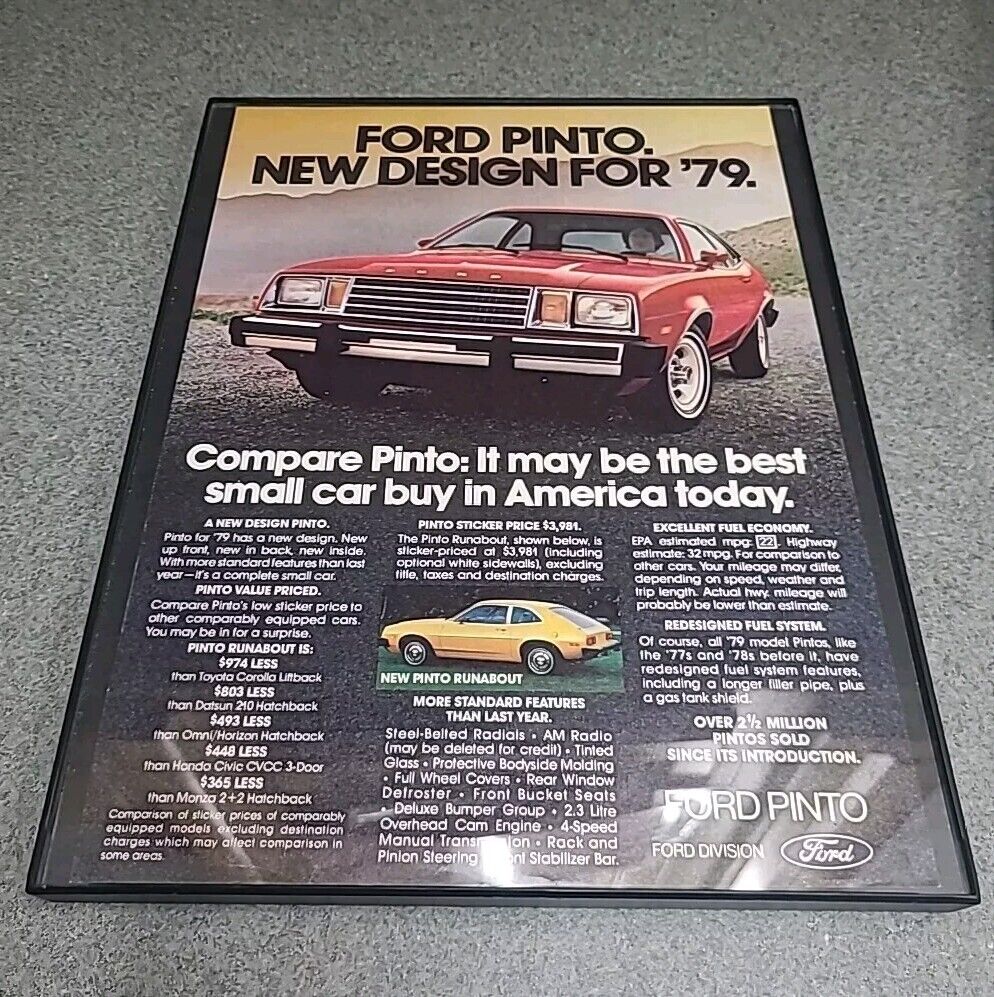 Ford Pinto 1979 Framed Print Ad  8.5x11 