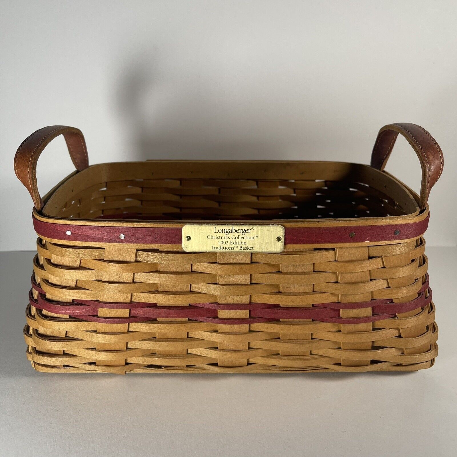 Longaberger 2002 Christmas Traditions Basket RED