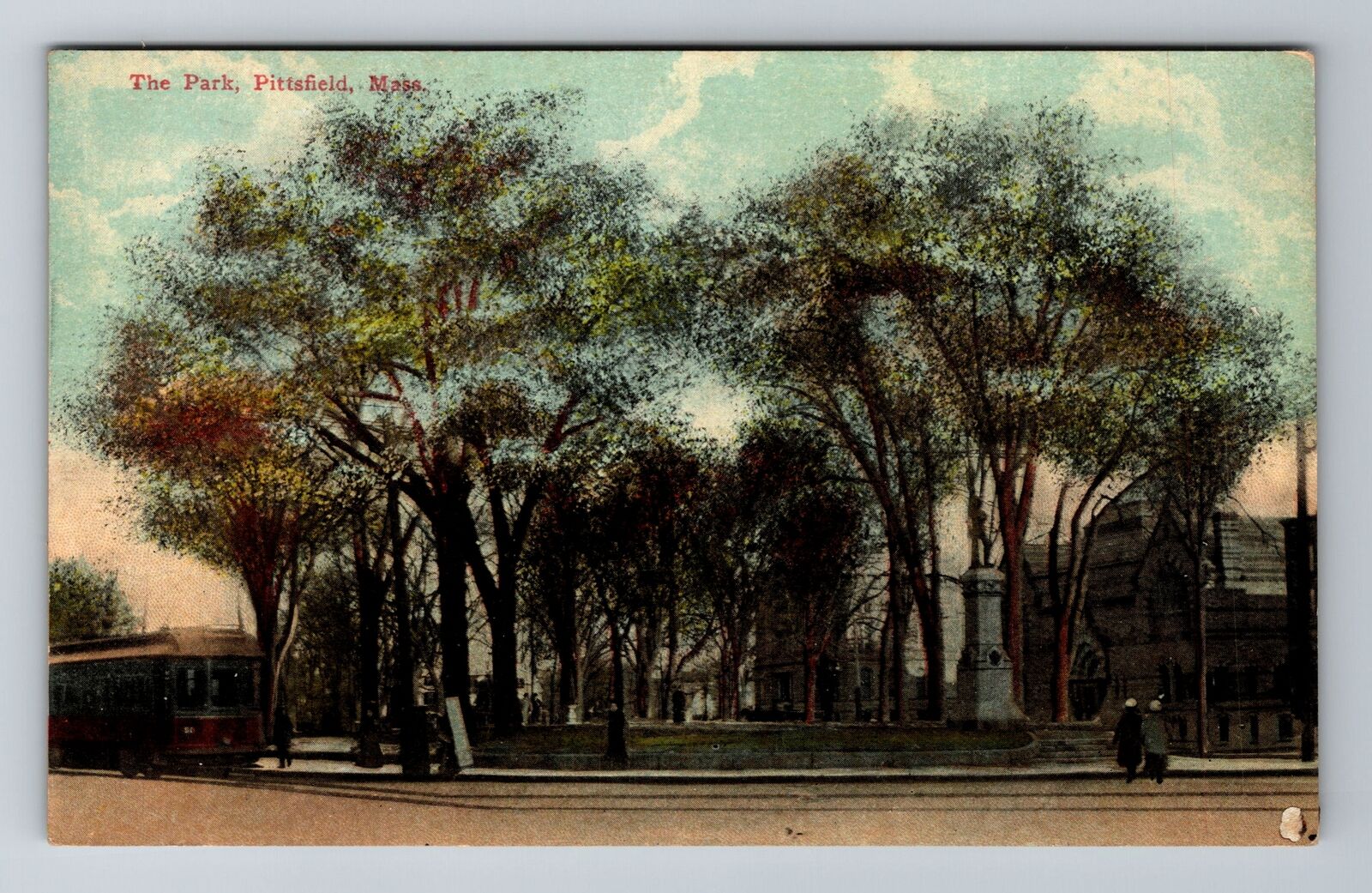 Pittsfield, MA-Massachusetts, The Park Antique, Vintage Souvenir Postcard