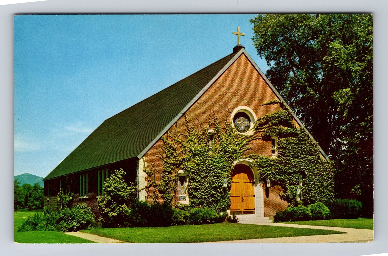 Conway NH- New Hampshire, St Charles Church, Religion, Antique, Vintage Postcard