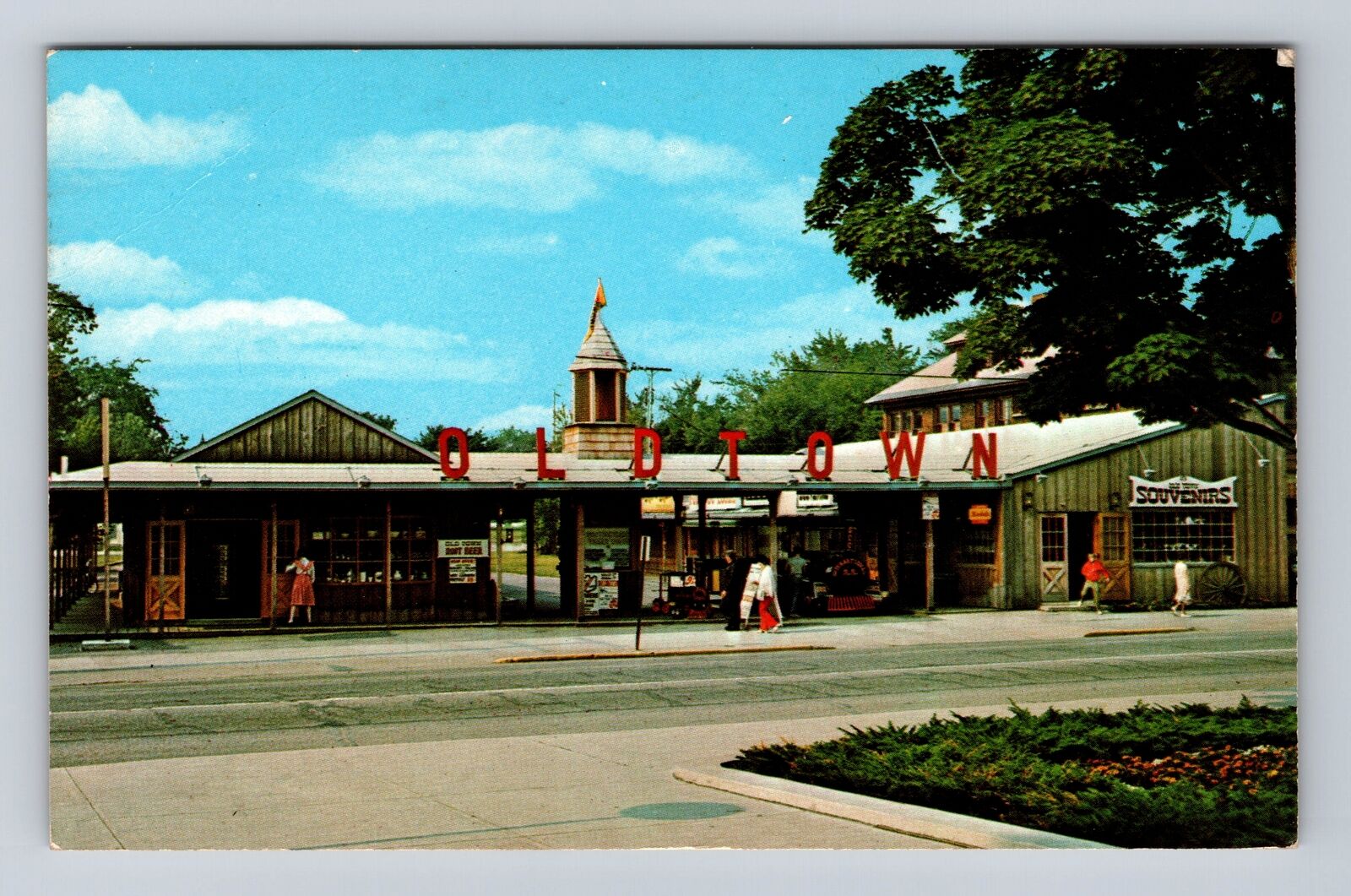 Sault St Marie MI-Michigan, Oldtown Shopping, Advertising, Vintage Postcard