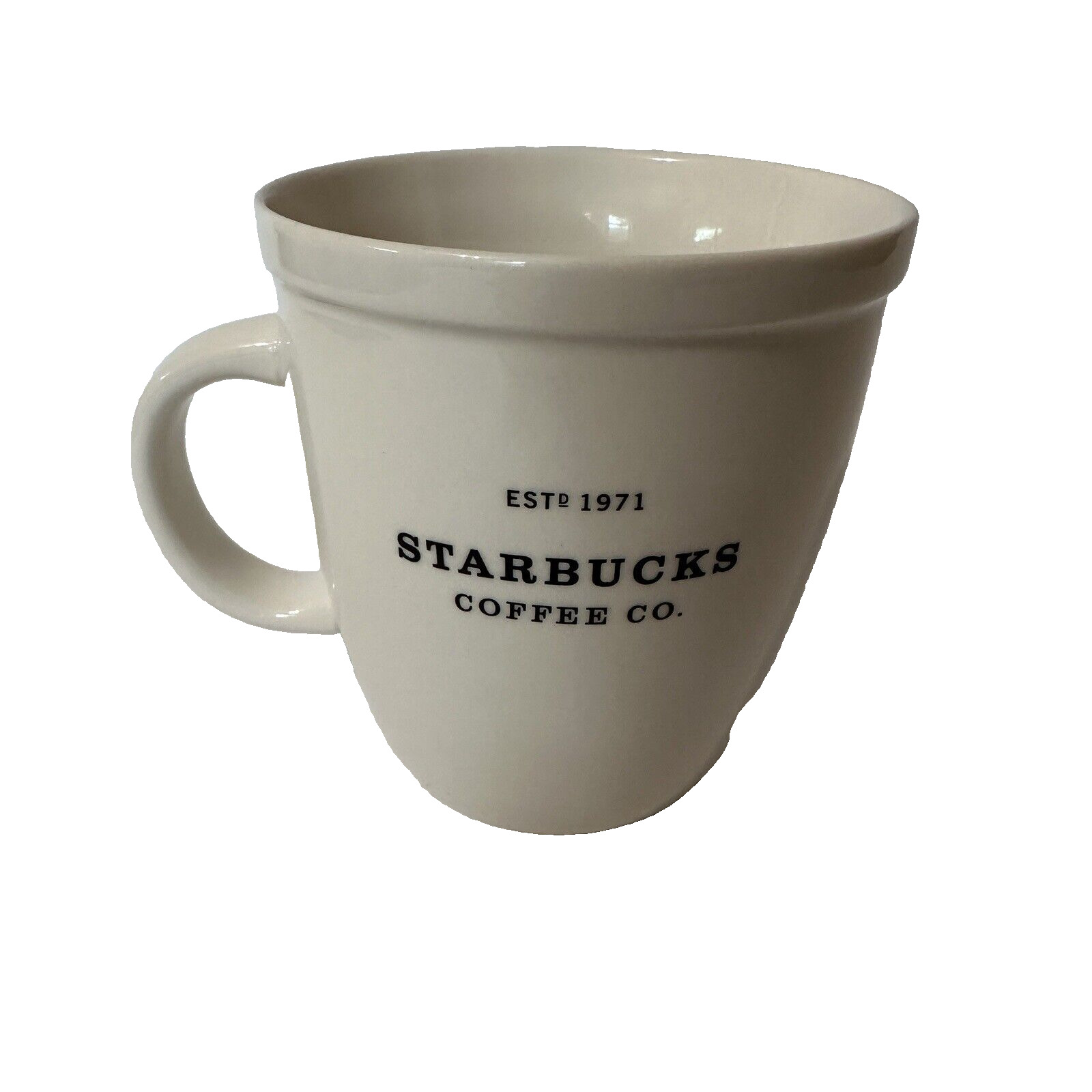 Vintage Starbucks Coffee Co. Cup White Barista Abbey Mug 1971 16 ounces -2001---
