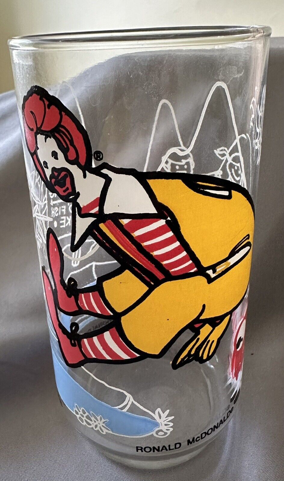 1977 McDonald\'s Ronald McDonald McDonaldland Action Series Glass - Vintage