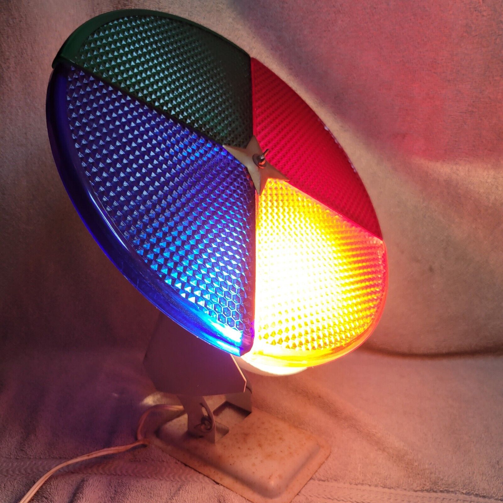 Vintage Penetray Motorized Color Wheel Light Tested with Box Holiday 12 Inch