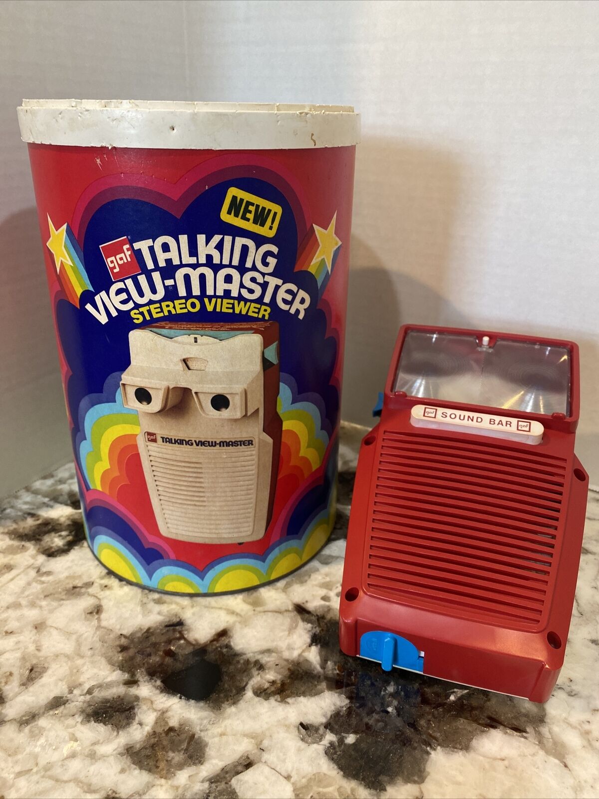 1973 GAF Talking View-Master STEREO VIEWER in Original Canister