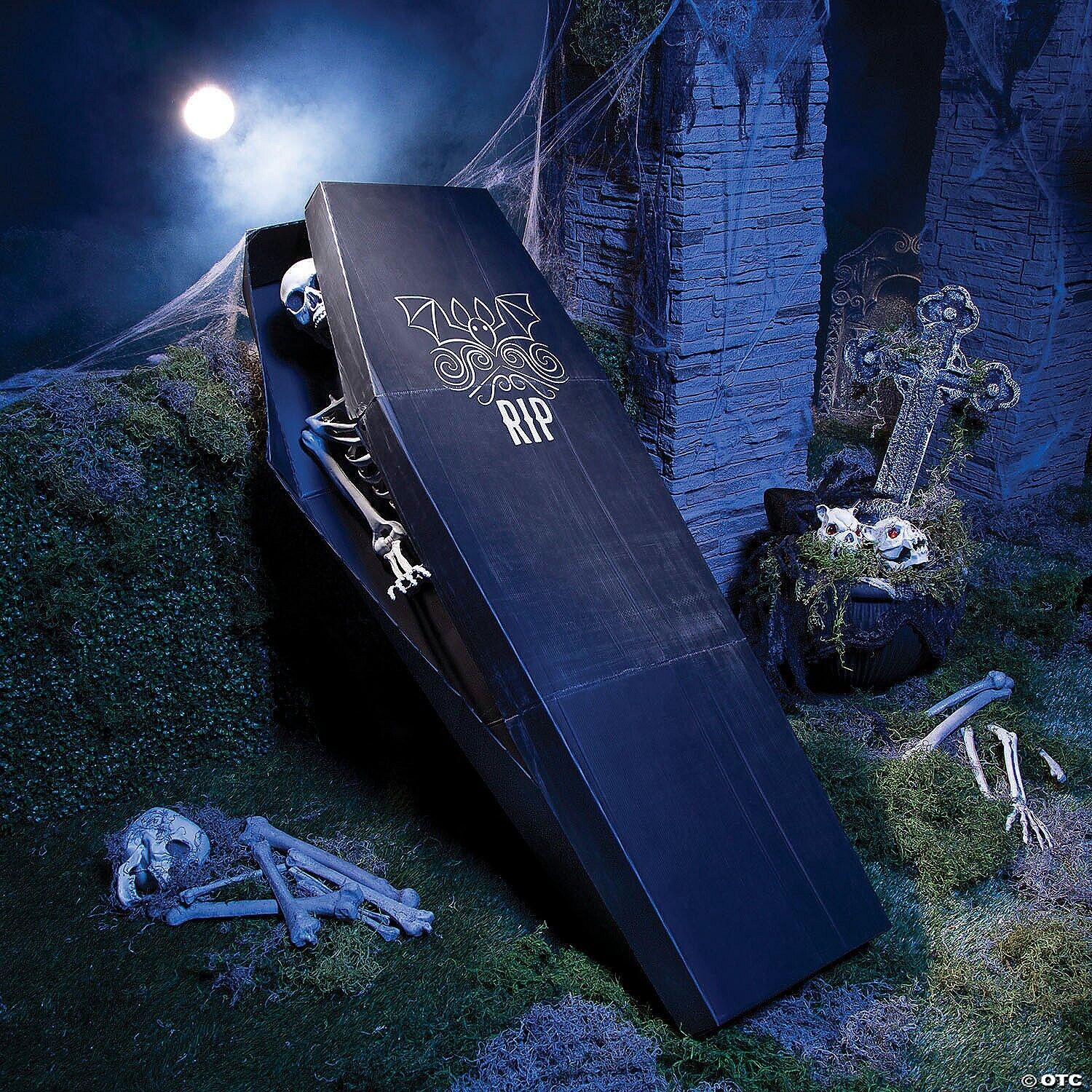 5\' Skeleton & Coffin Decorating Kit - 2 Pc