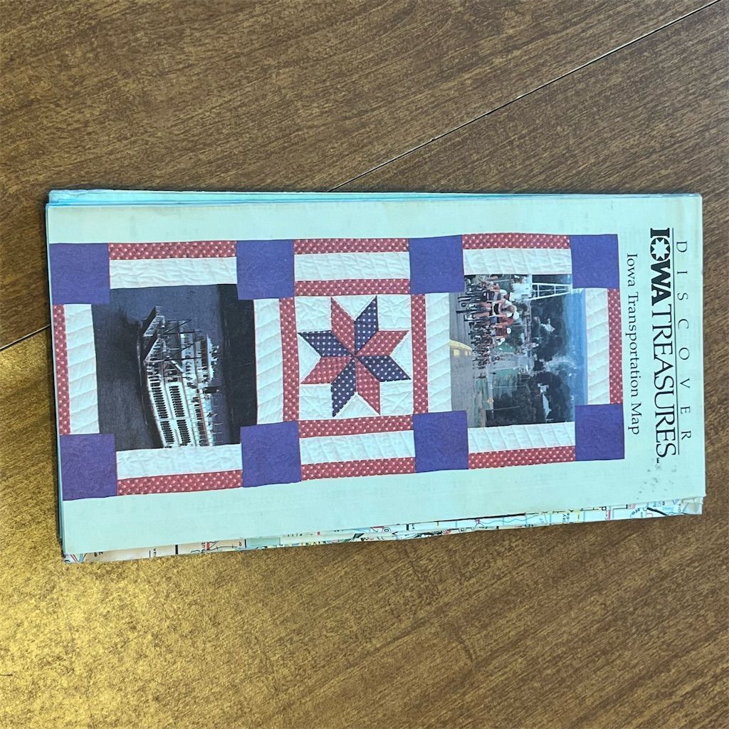 1990 Iowa State Highway Travel Road Map Guide
