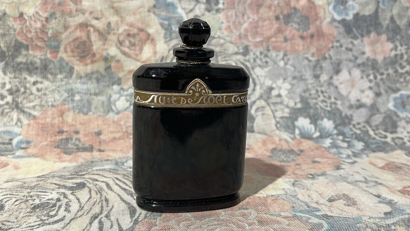 Antique 1920’s Noel De Caron Sealed Glass Art Deco Perfume 3” Bottle France