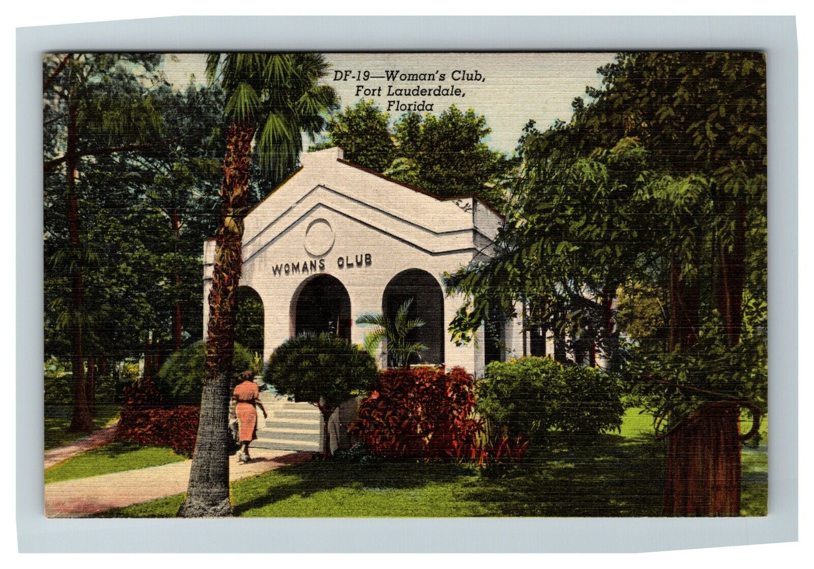 Woman's Club, Fort Lauderdale FL c1940 Vintage Postcard