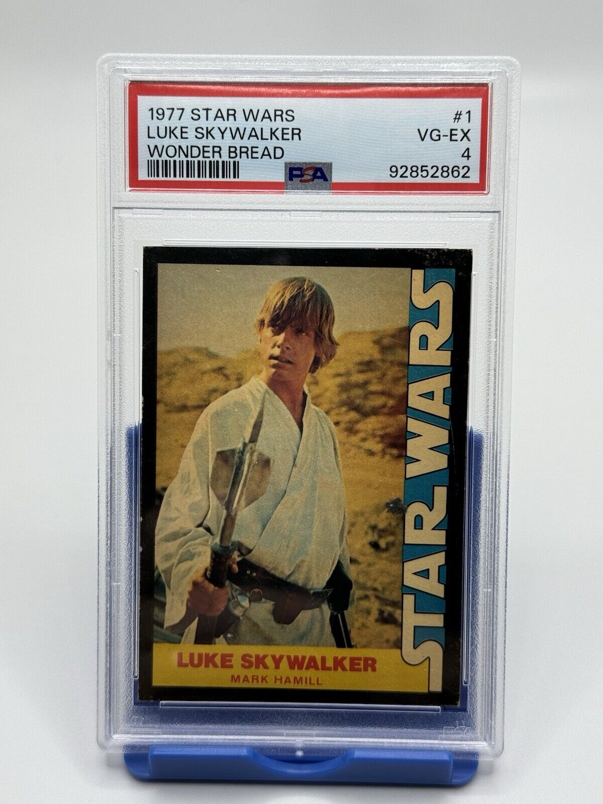 1977 WONDER BREAD STAR WARS CARD #1 LUKE SKYWALKER PSA 4 VG-EX Vintage