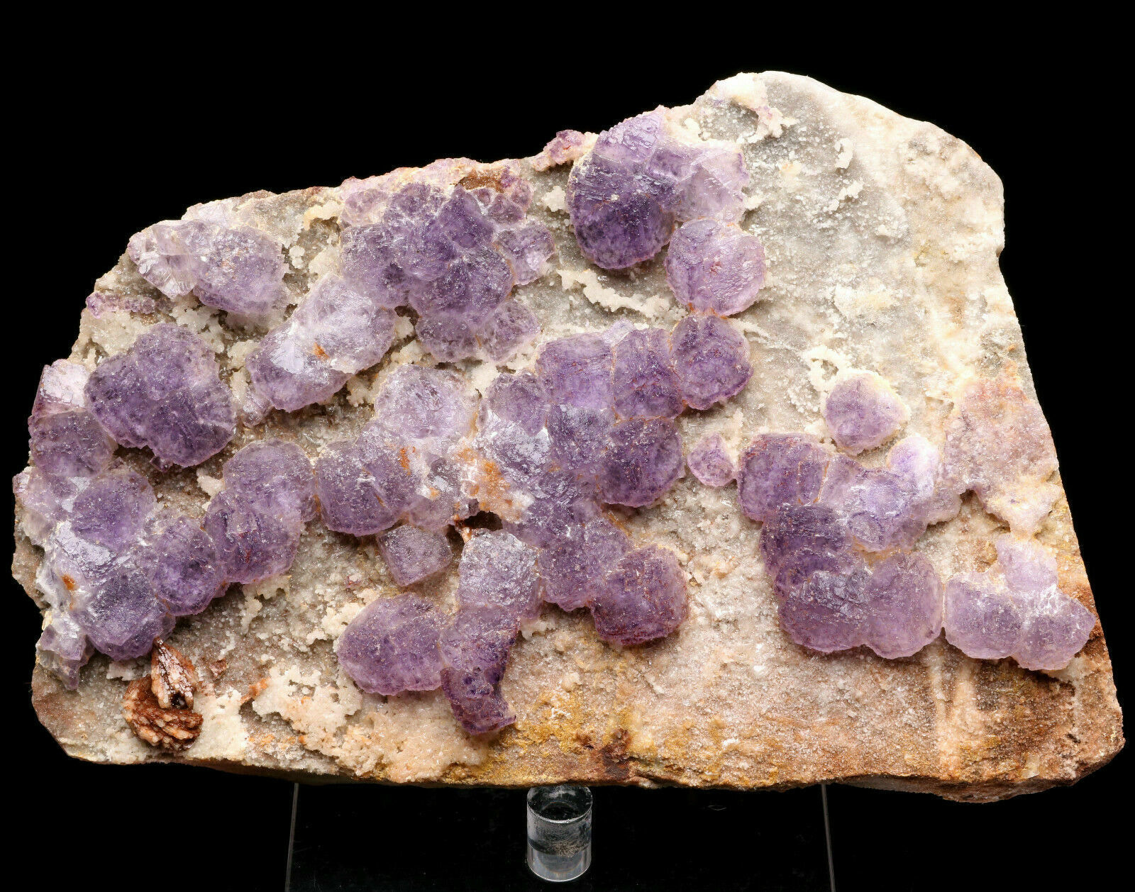 2.17lb Natural Ladder Cube Purple Fluorite Crysal Cluster Mineral Specimen