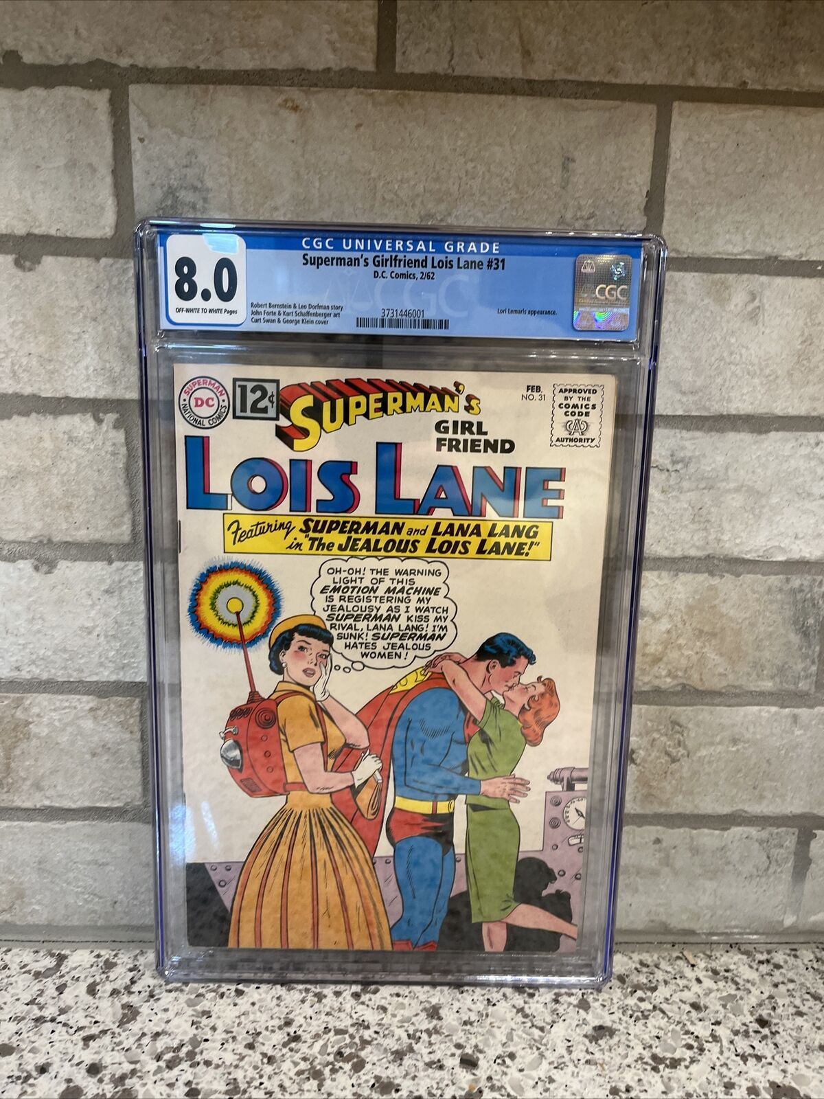 Superman's Girlfriend Lois Lane #31, D.C. Comics 2/62, CGC 8.0
