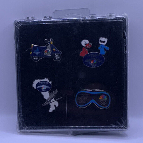 2006 NBC Torino Italy Olympic Winter Games Media Pin Set Sealed