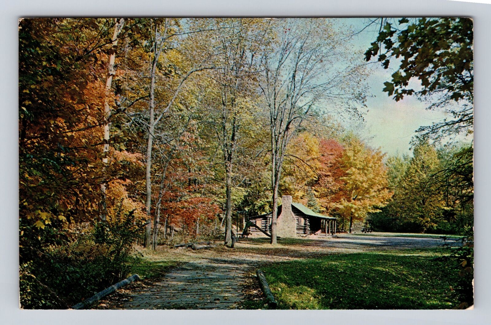 Alliance OH-Ohio, Scout Cabin, Silver Lake Park, Vintage Souvenir Postcard