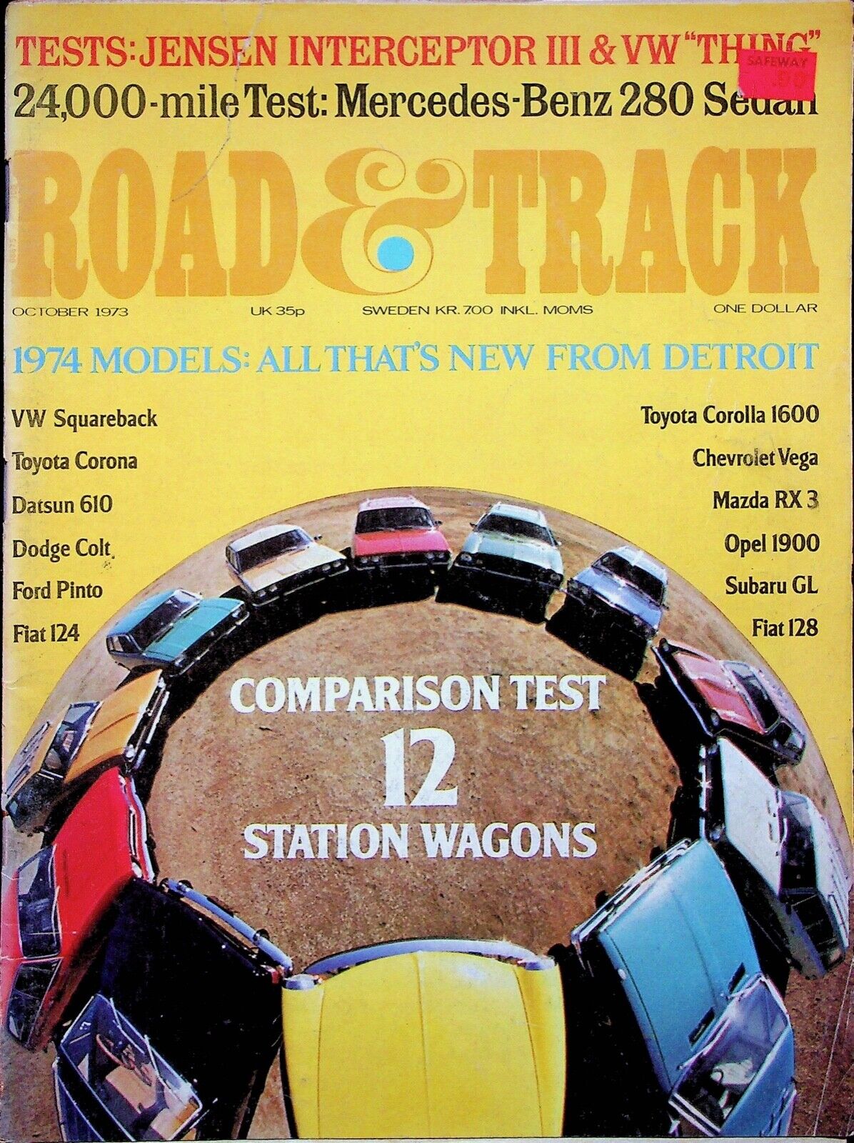 1974 MODELS: ALL THAT'S NEW FROM DETROIT - ROAD & TRACK MAGAZINE - 1973 OCTOBER