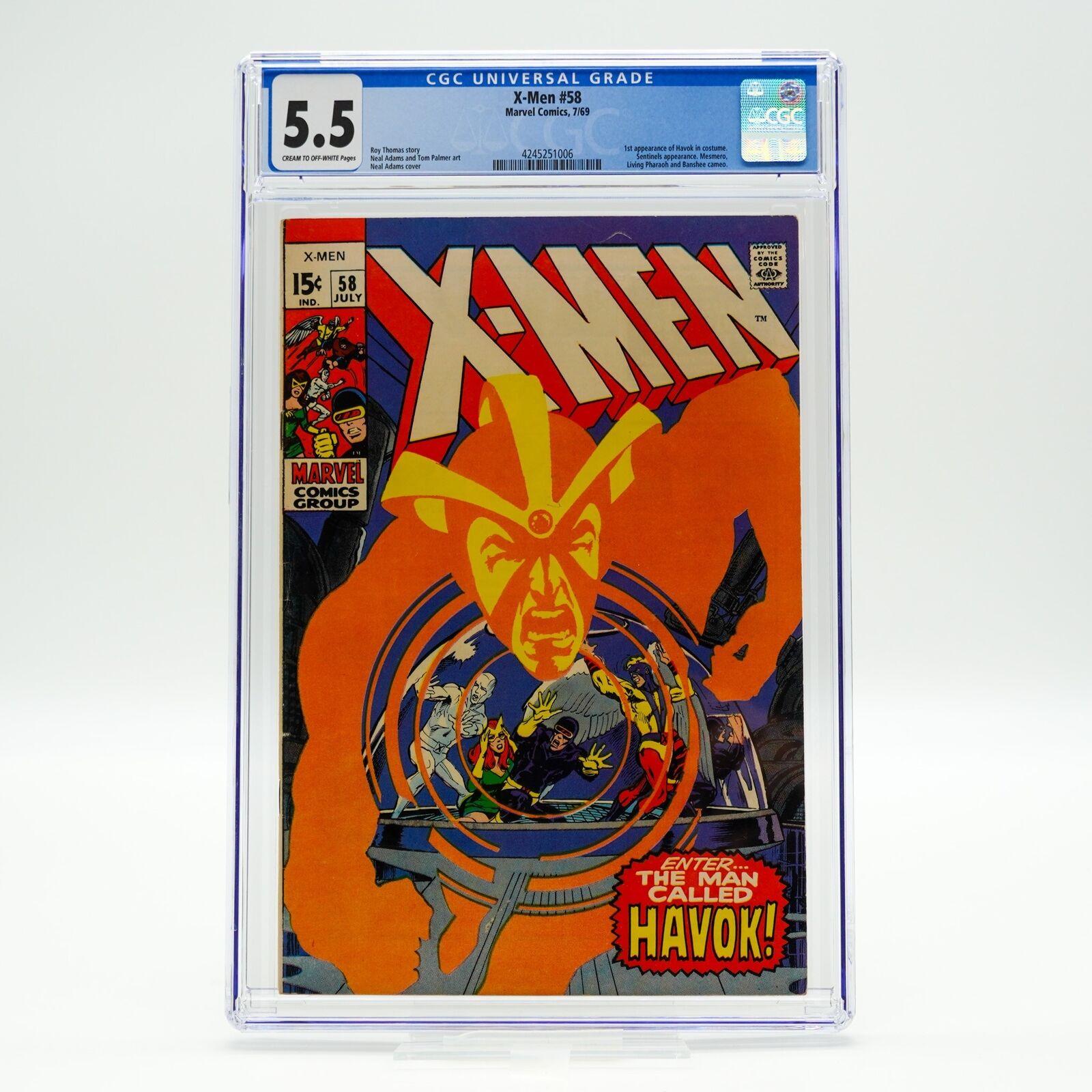 Marvel Uncanny X-Men 58 CGC 5.5 Major Key 1st Appearance Havok Alex Summers 1969