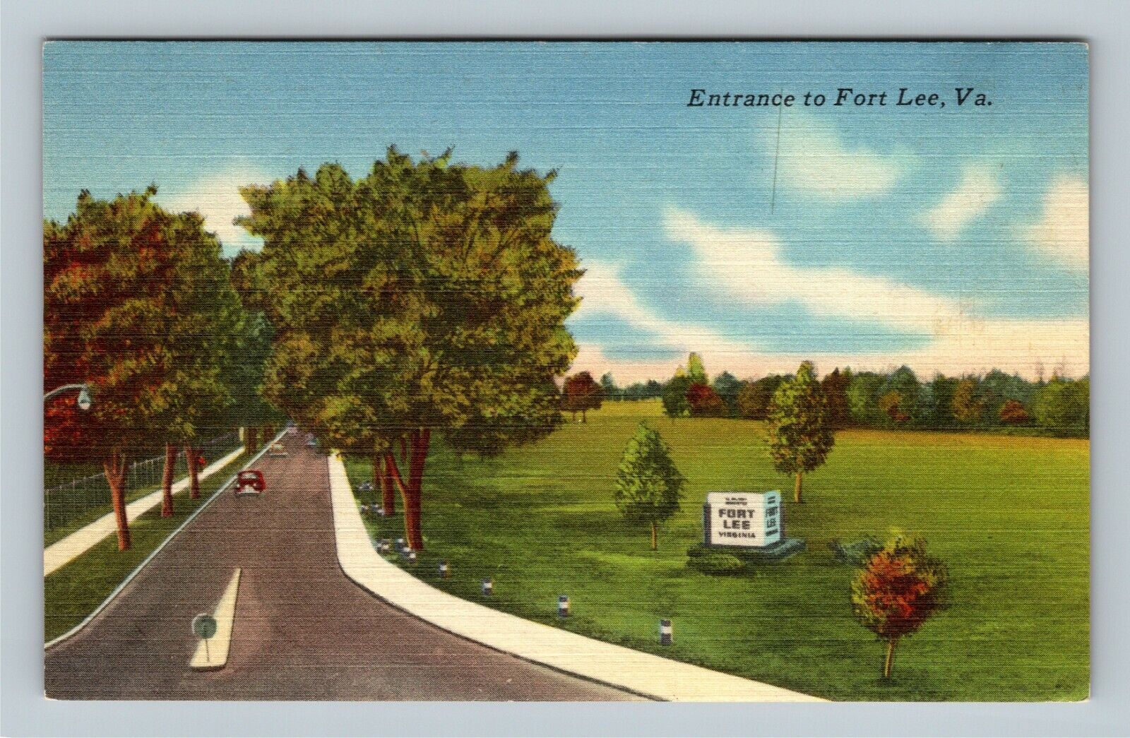 Entrance, Fort Lee Virginia Vintage Postcard
