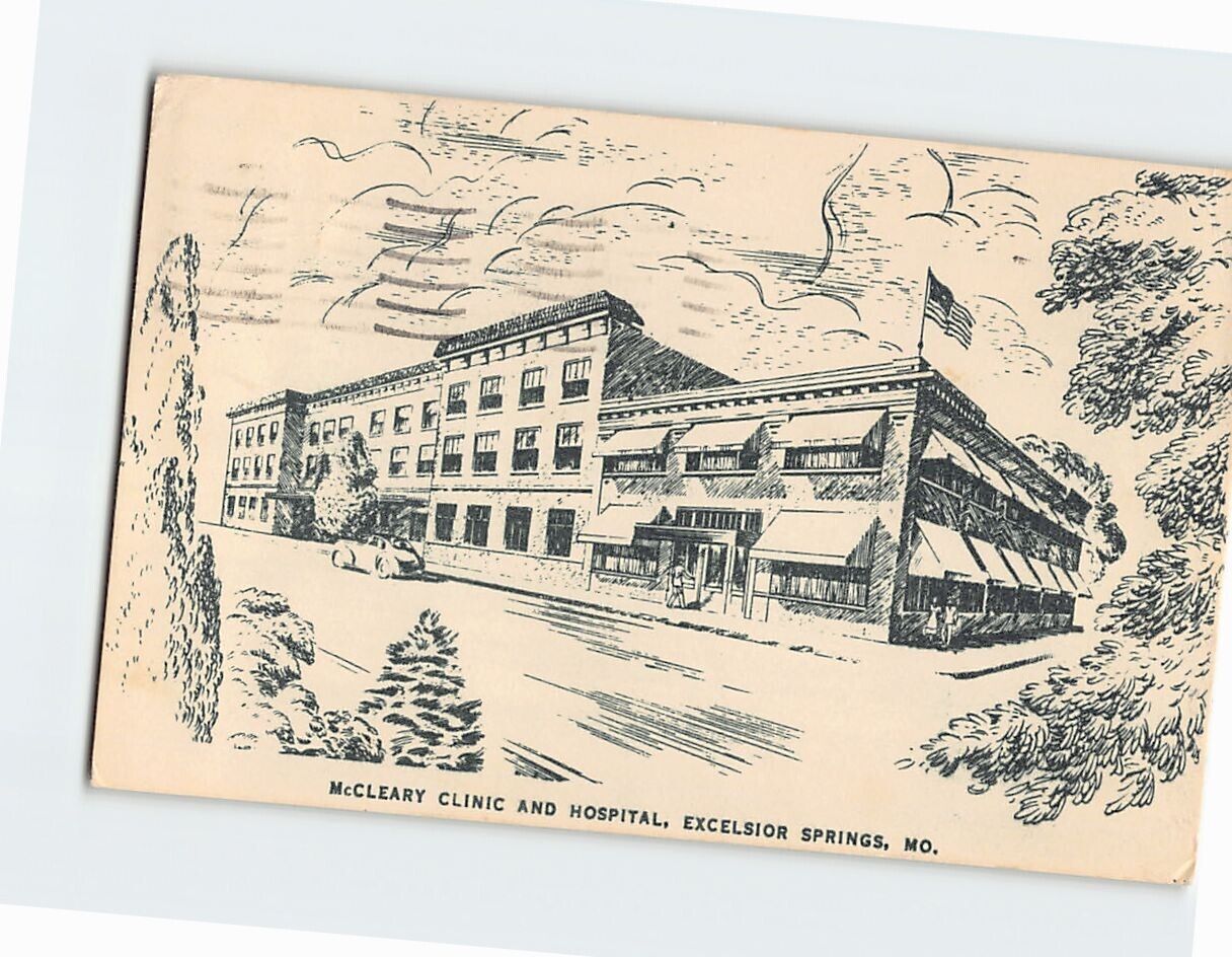 Postcard McCleary Clinic & Hospital Excelsior Springs Missouri USA