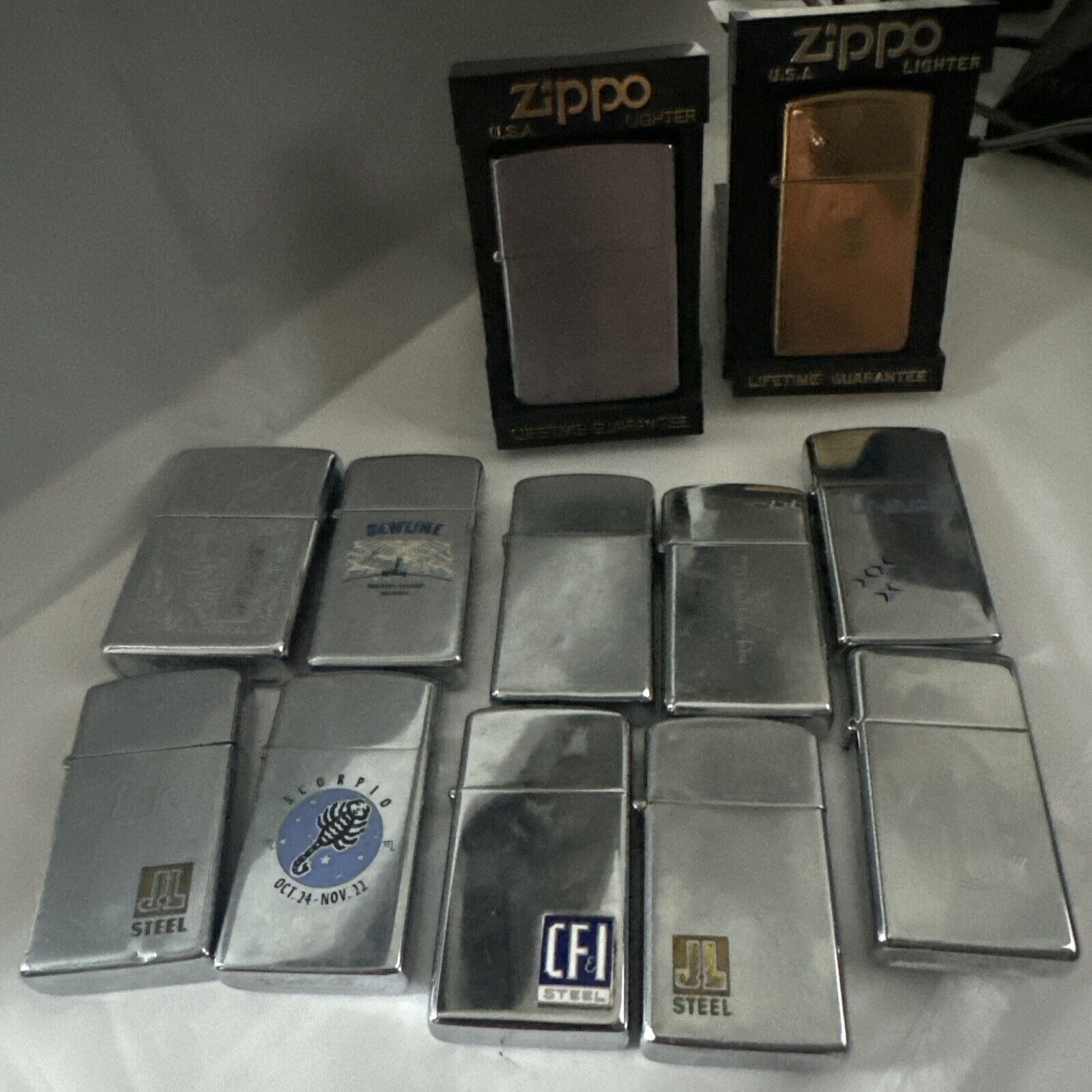 Vintage Zippo Lot Of 12 Lighters Various Dates (Z1)