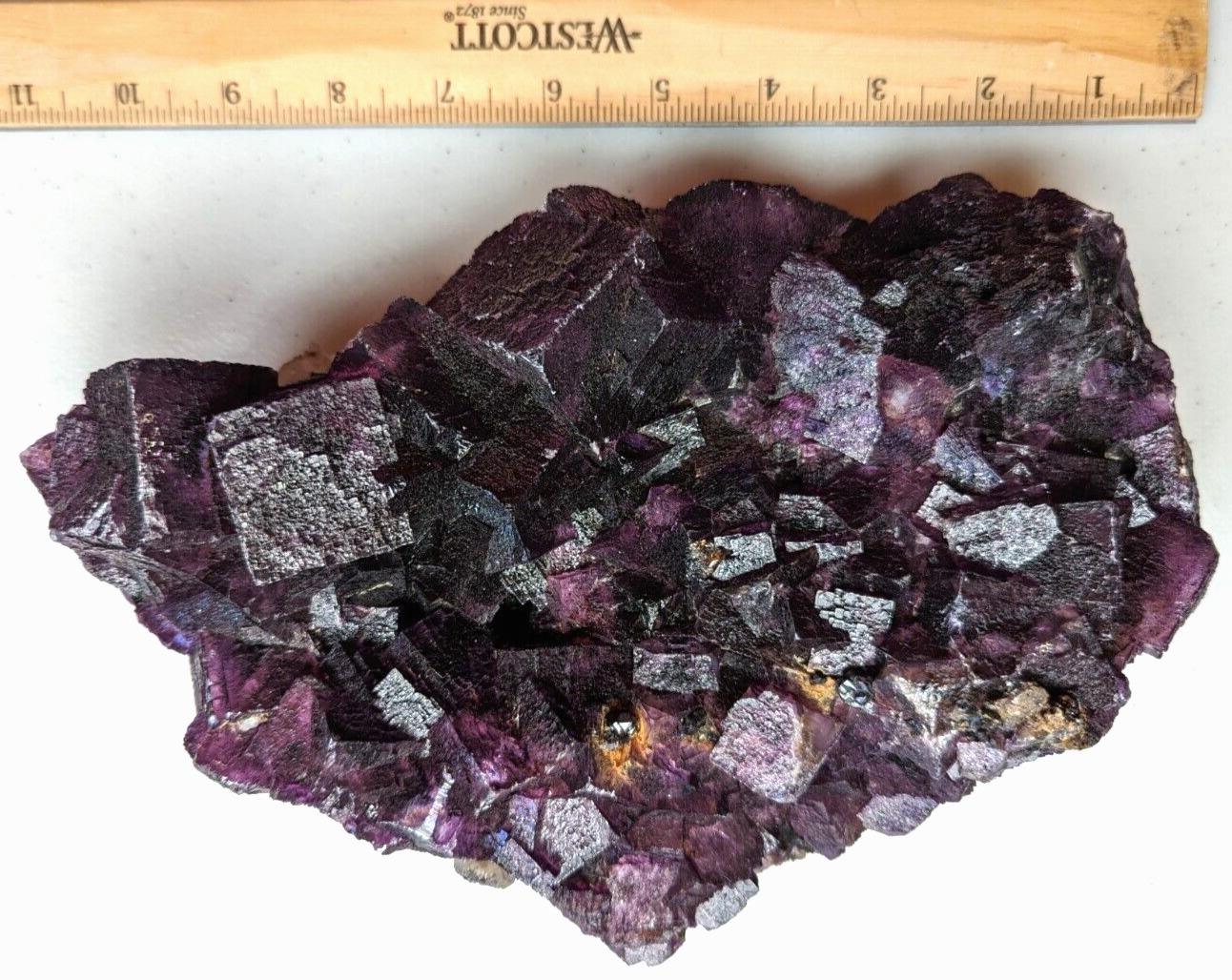 Incredible Purple Fluorite Cave in Rock District Hardin County Illinois 3352gram
