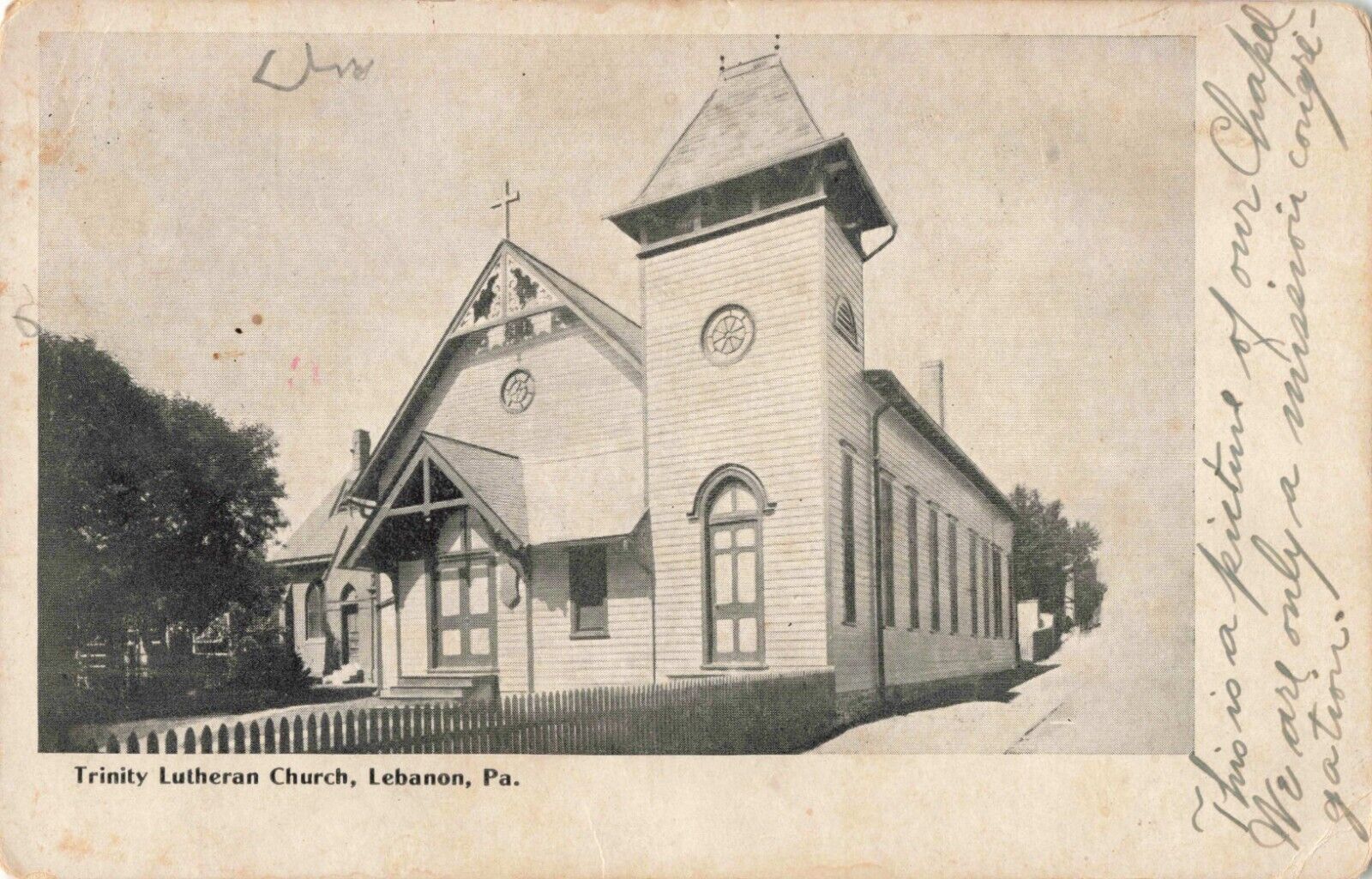 Trinity Lutheran Church Lebanon Pennsylvania PA 1910 Postcard