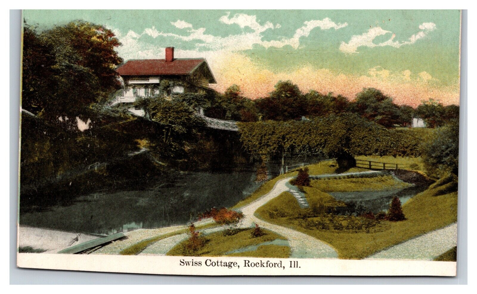 Swiss Cottage Rockford Illinois IL UNP DB Postcard Y5