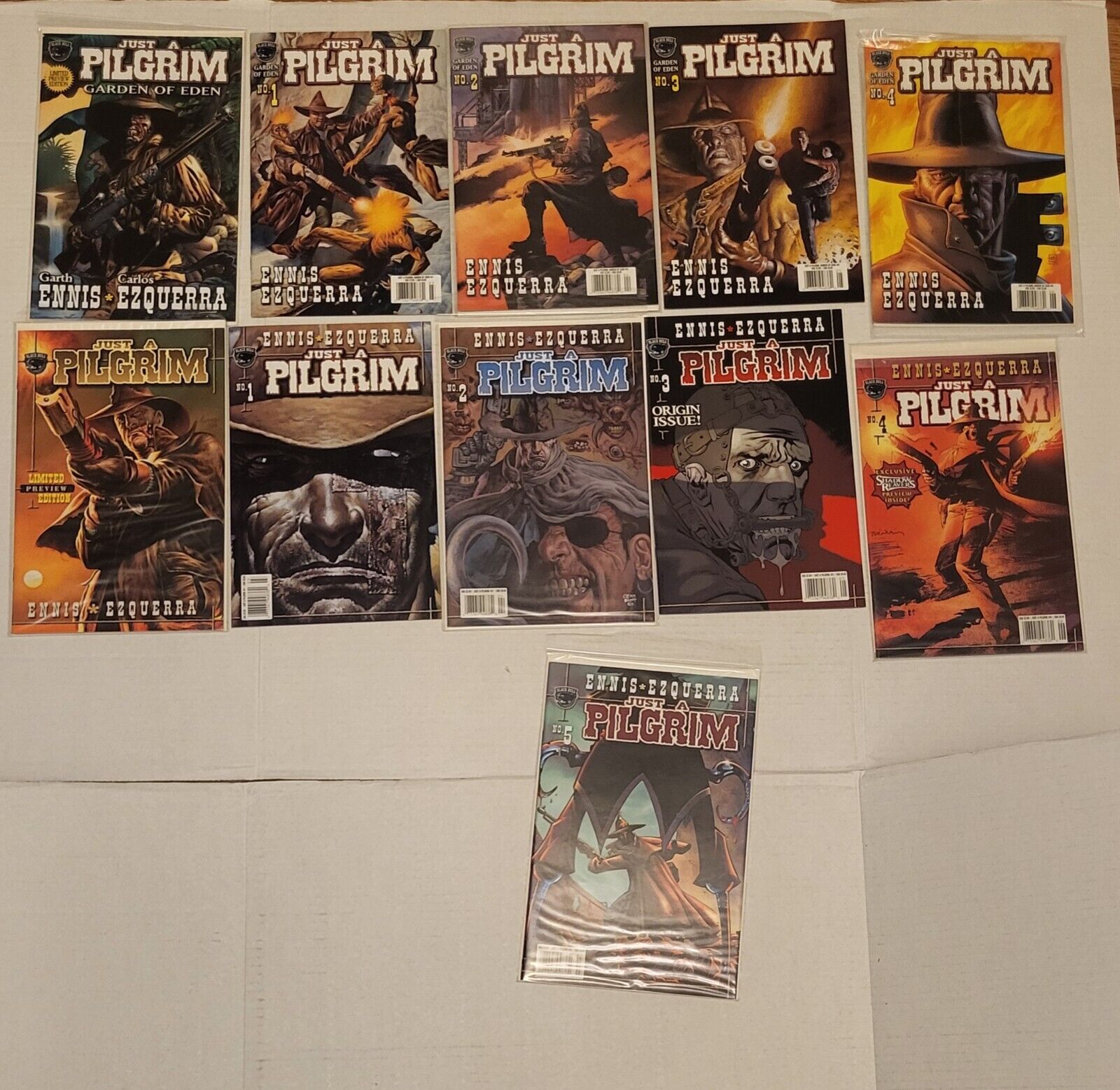 JUST A PILGRIM #1-5 / GARDEN OF EDEN #1-4  Plus PREVIEW ISSUES