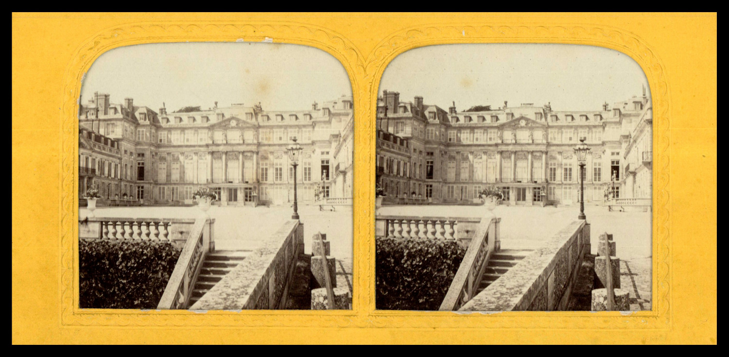 Château de Saint-Cloud, ca.1860, Day/Night Stereo (French Tissue) Vintage Print