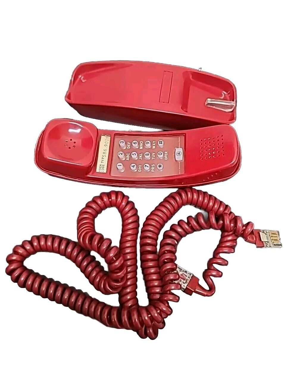 Vintage Western Electric Bell System Trim-line Touch-Tone Wall Phone Red  