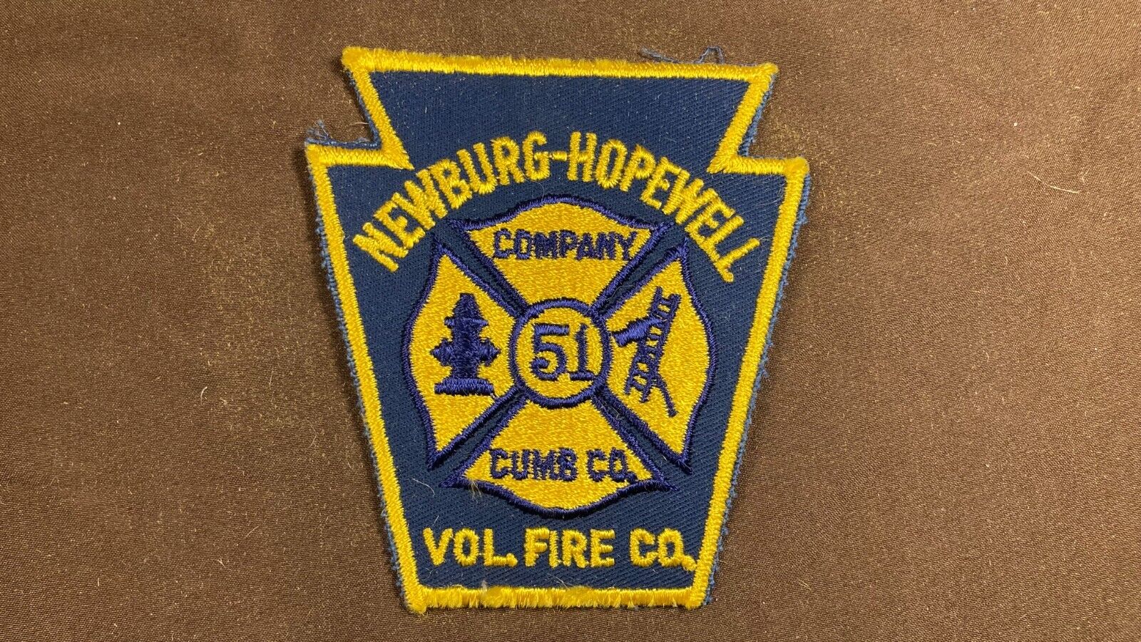 Newburg Hopewell Cumb Pennsylvania Fire Department Patch Firefighter Vintage PA
