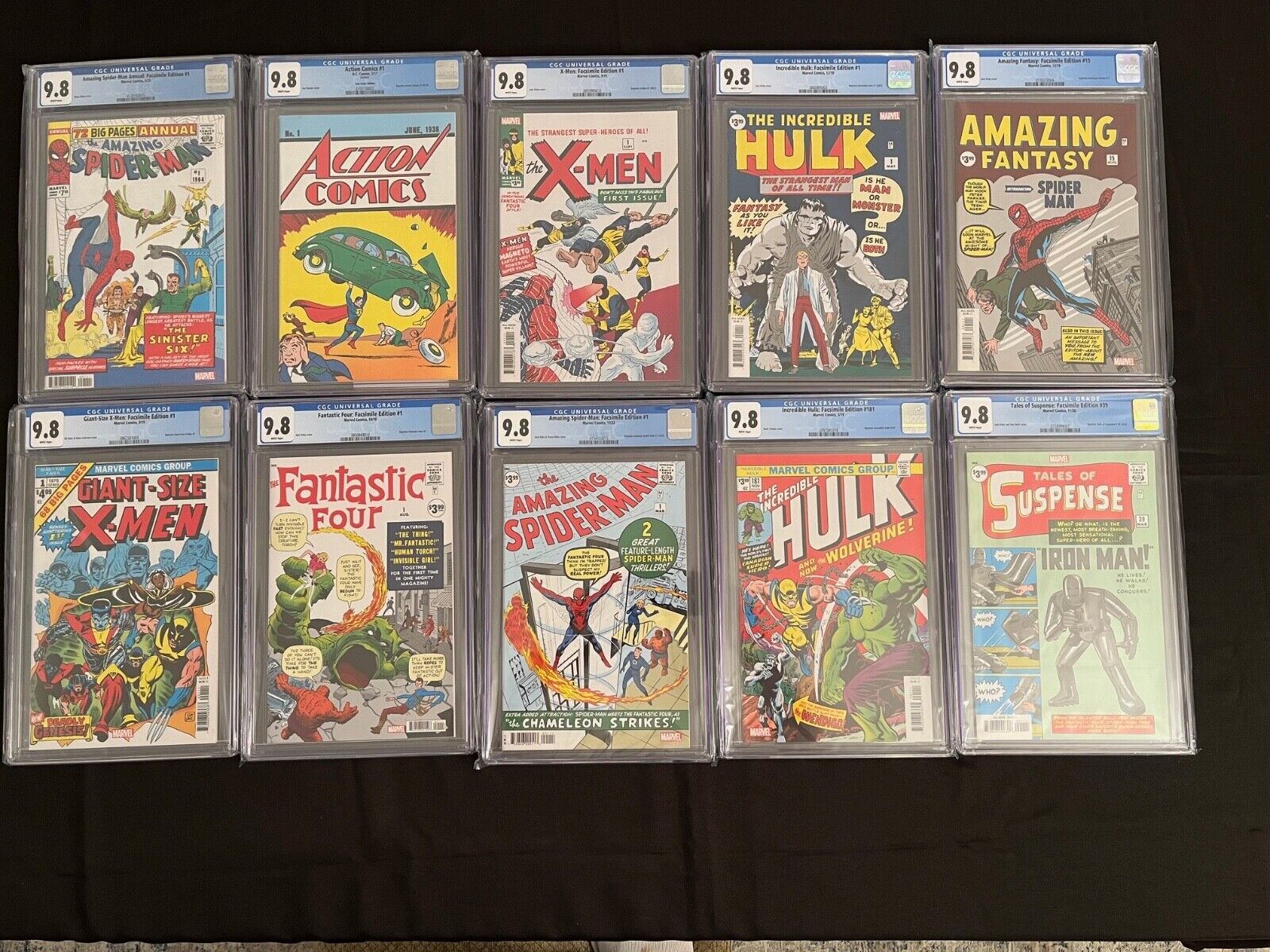 Lot of 10- CGC 9.8 Ultimate Facsimile Comic Collection