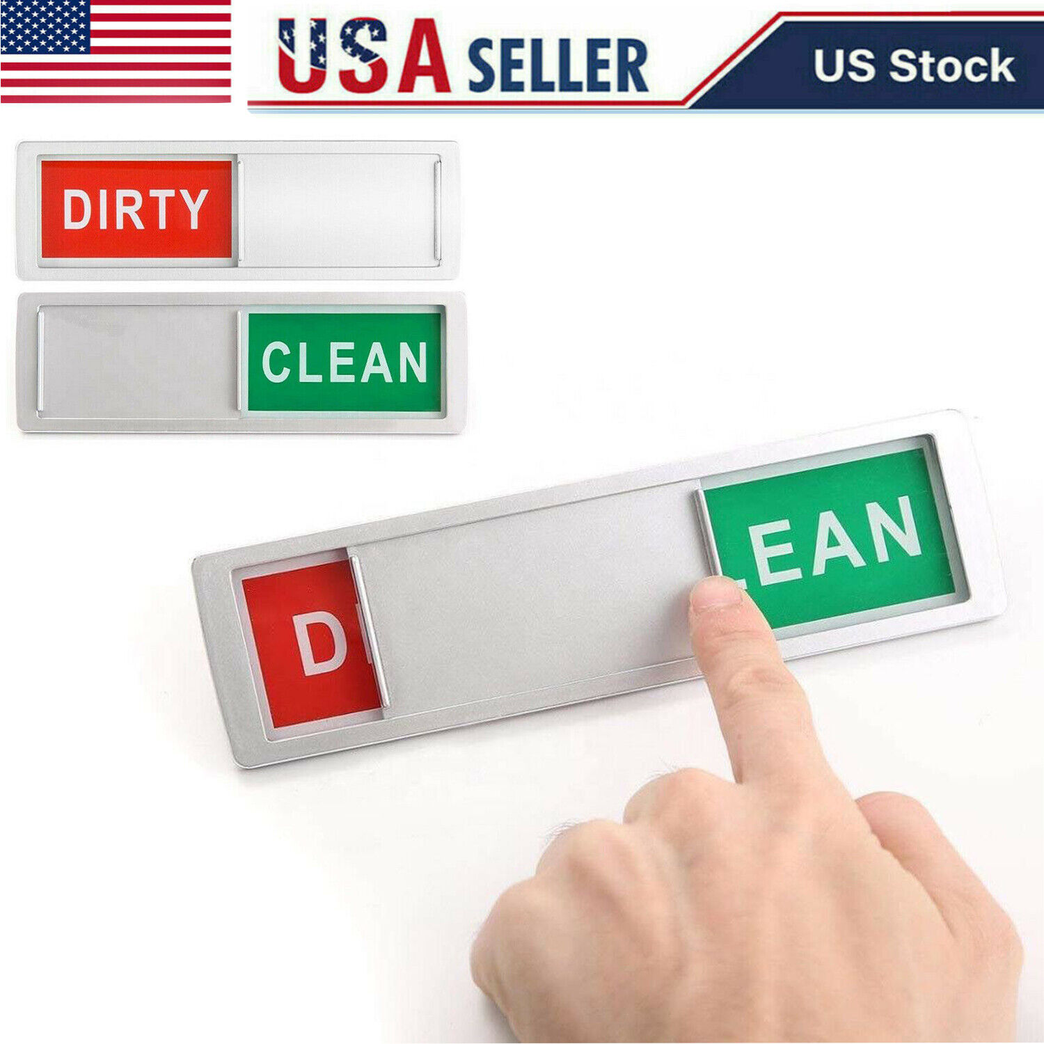 Dishwasher Magnet Clean Or Dirty Sign Non-Scratching Magnetic Adhesive sticker
