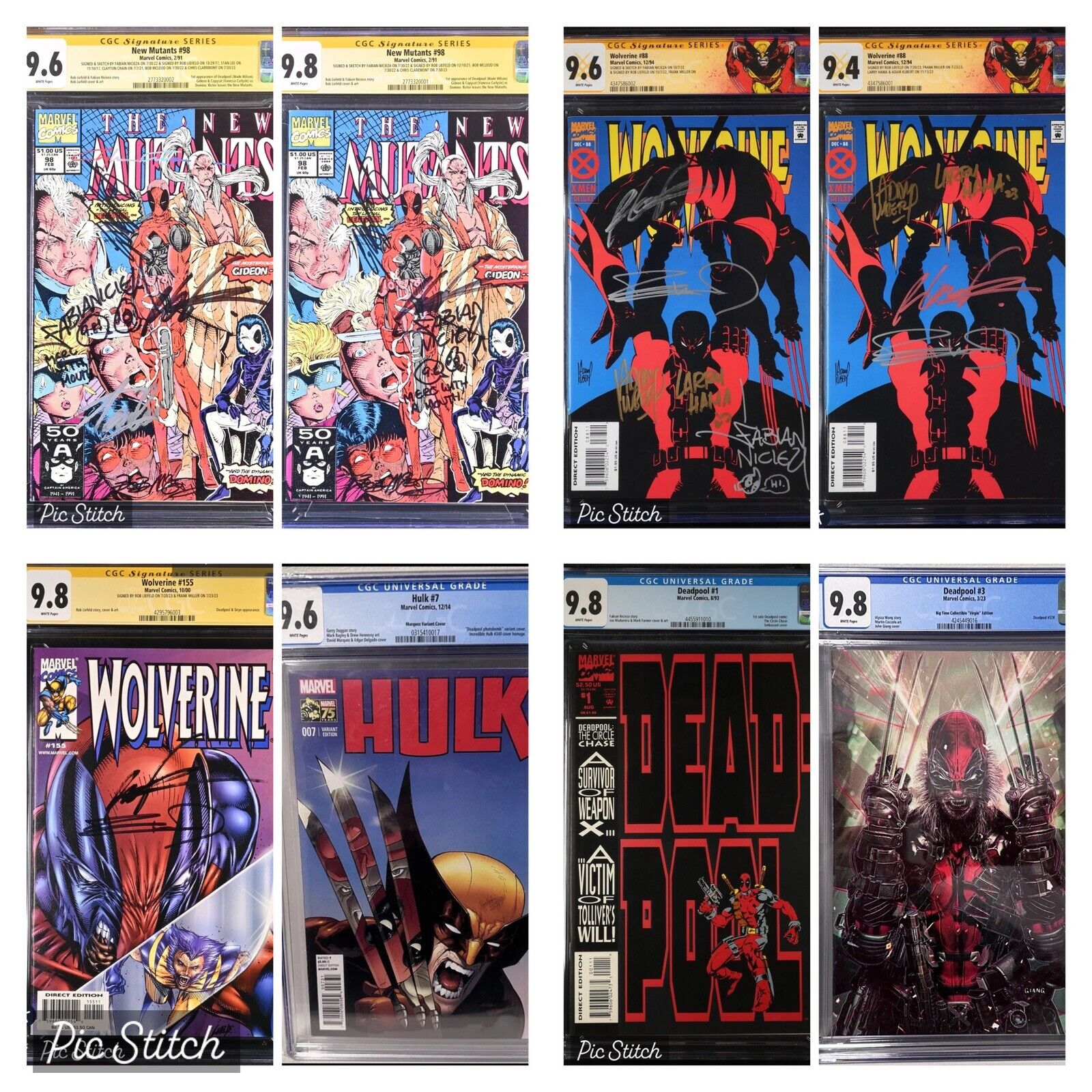 Deadpool Wolverine Bundle, 9 Books Total, CGC, Deadpool 3, Including Stan Lee