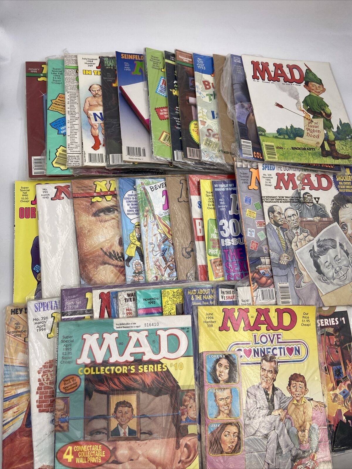 Lot of 39 Vintage 1990’s Mad Magazines