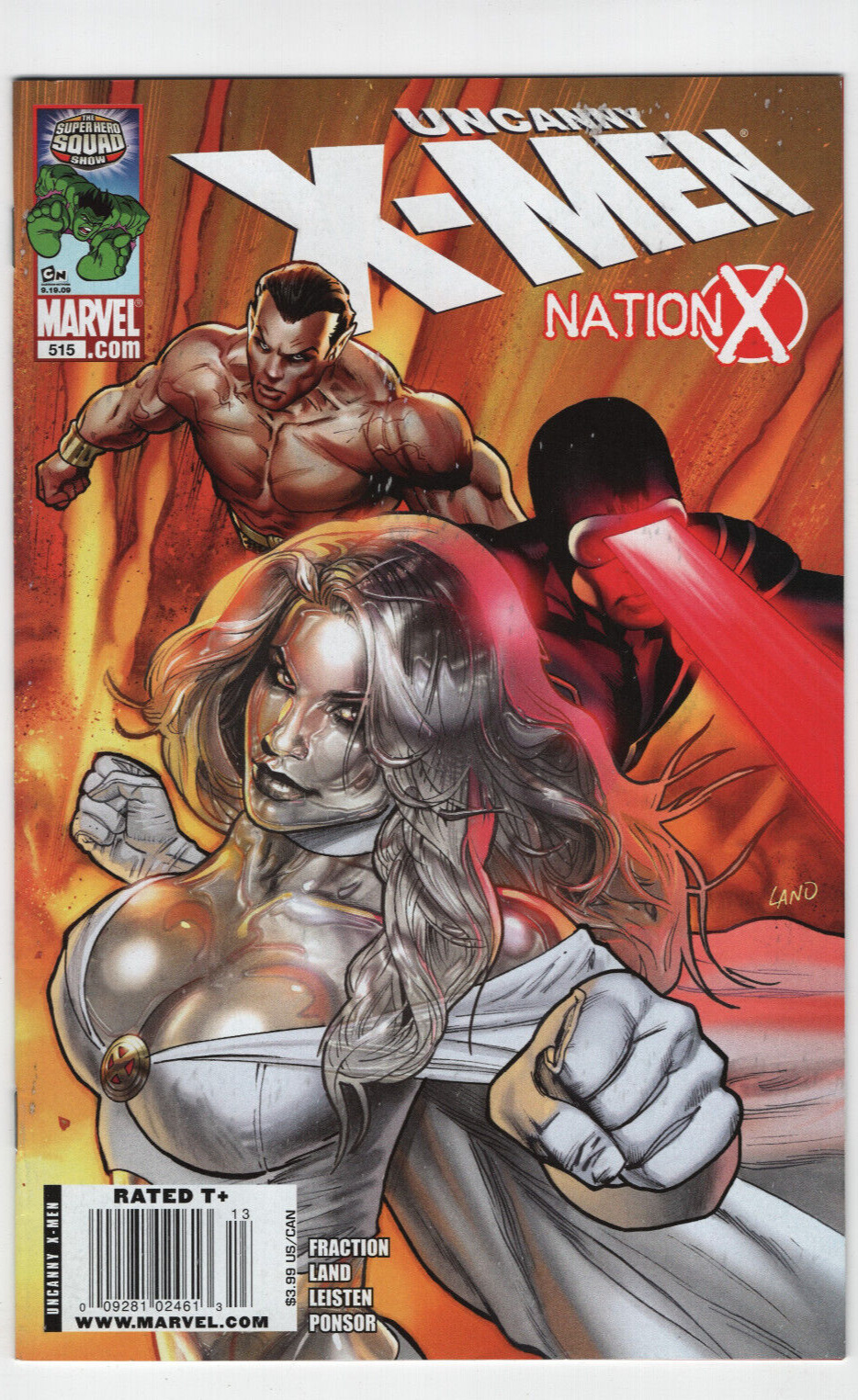 UNCANNY X-MEN #515 Newsstand Variant Emma Frost Land MARVEL COMICS 2009 GGA