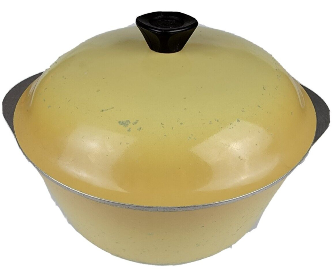 Vintage CLUB Harvest Yellow Aluminum Pot 4 QT Dutch Oven Roaster Cookware