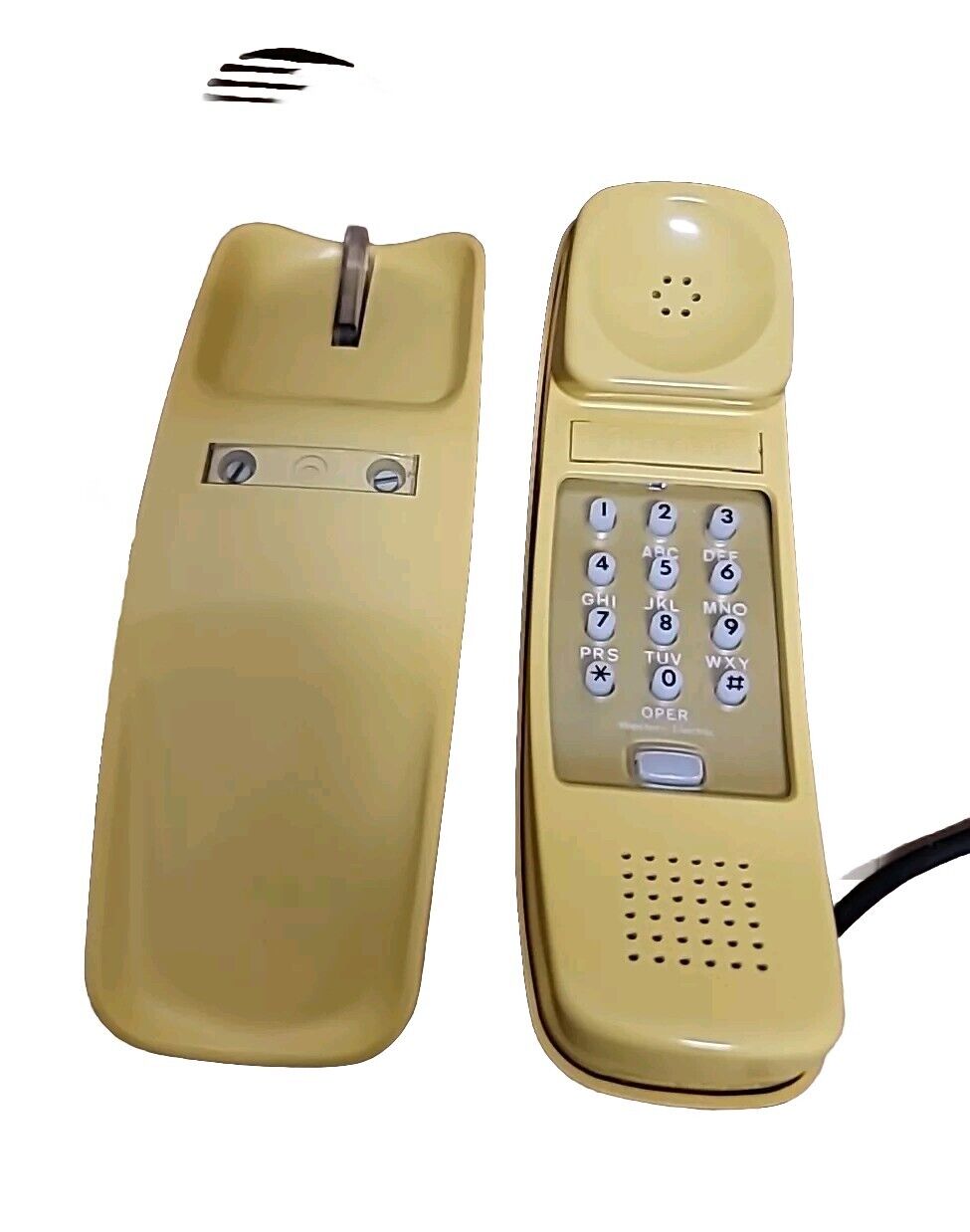 RARE WESTERN ELECTRIC Yellow Trimline Wall touch tone phone