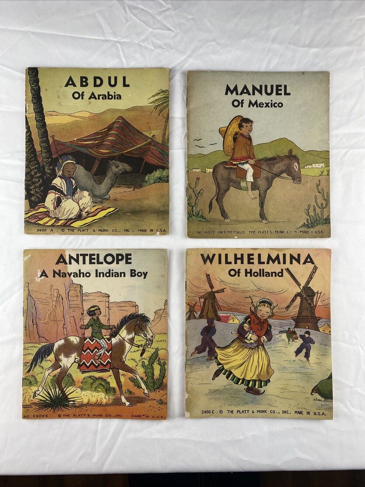 4 Vintage Children’s Cultural Books Platt & Munk Co Native American, Mexico…