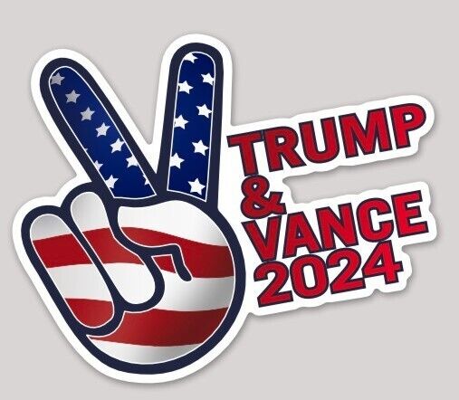 250 x Donald Trump JD Vance For President and VICE PRESIDENT 2024 Vinyl Sticker