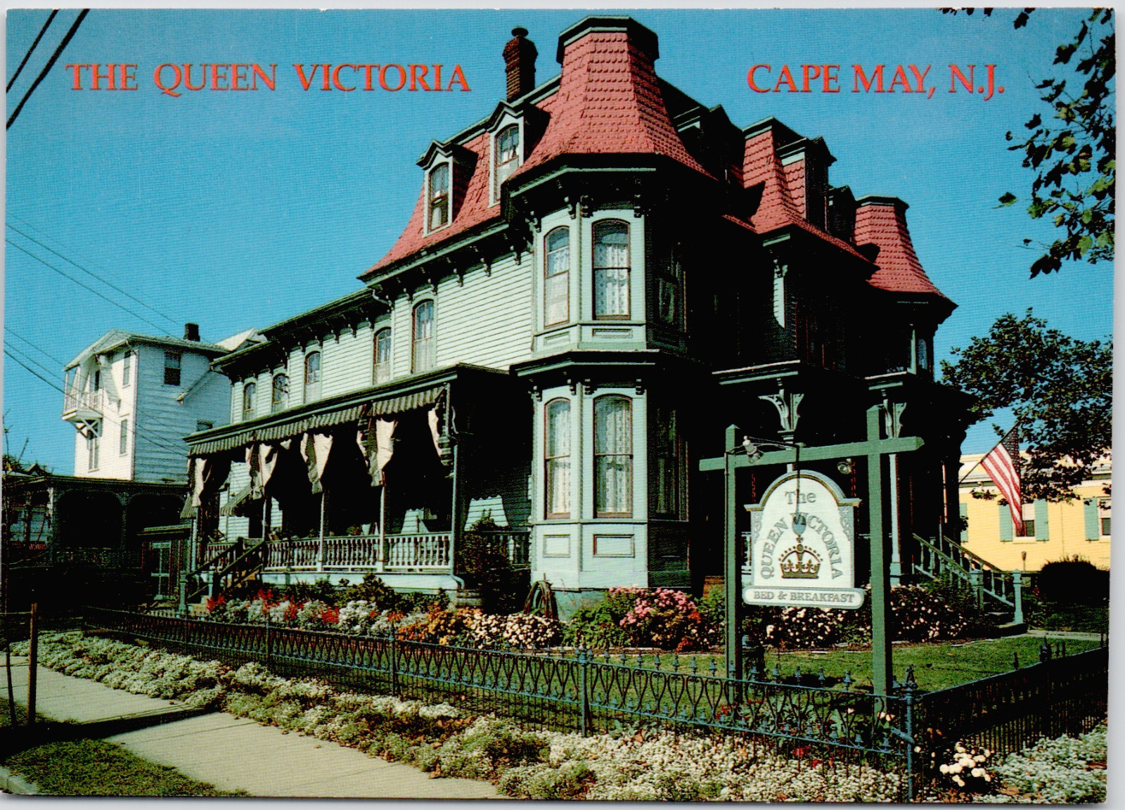 The Queen Victoria Cape May New Jersey Victorian Country Inn Vintage Postcard