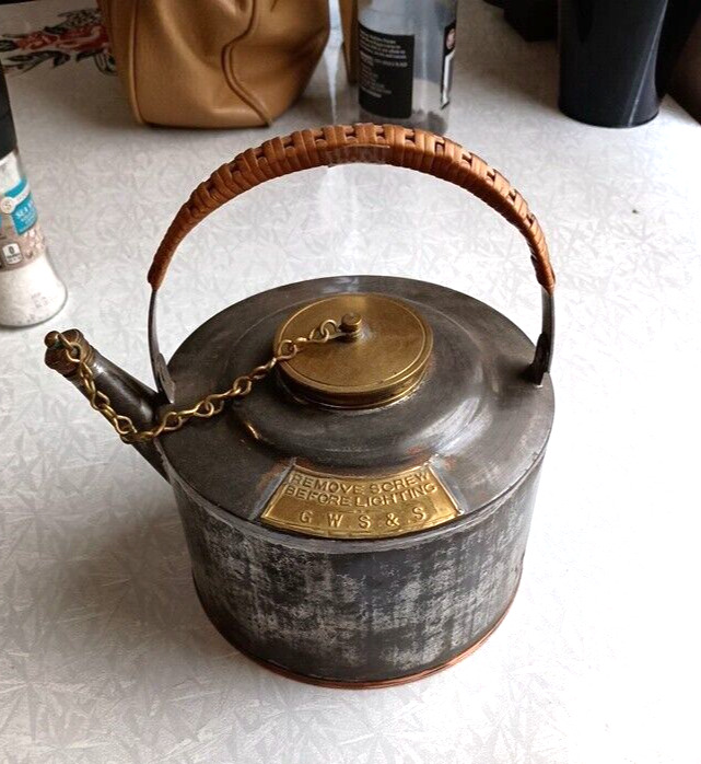 Vintage G W S & Son Copper Camping Kettle 1930s
